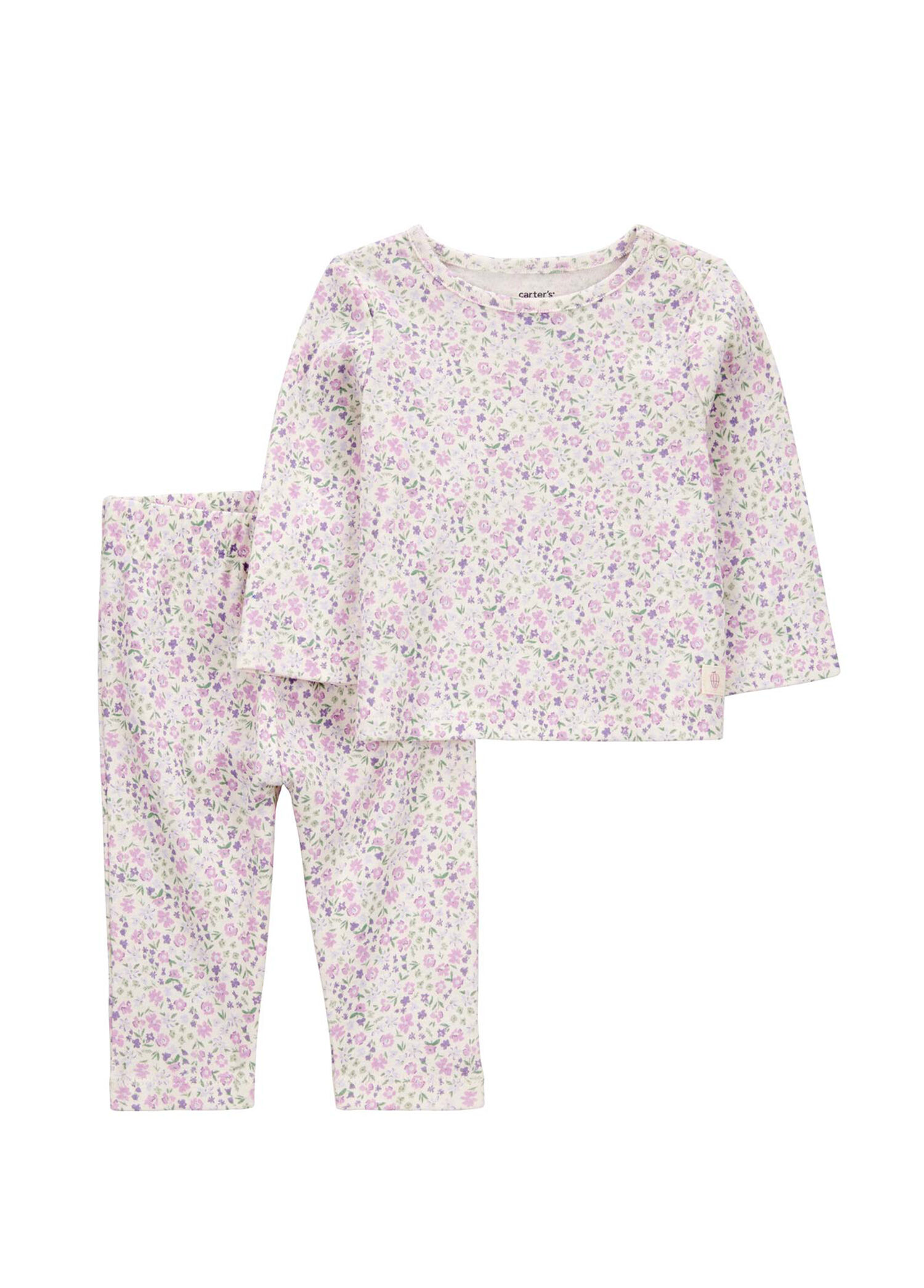 Ekru Uzun Kollu Bluz ve Pantolon Kız Bebek 2'li Set