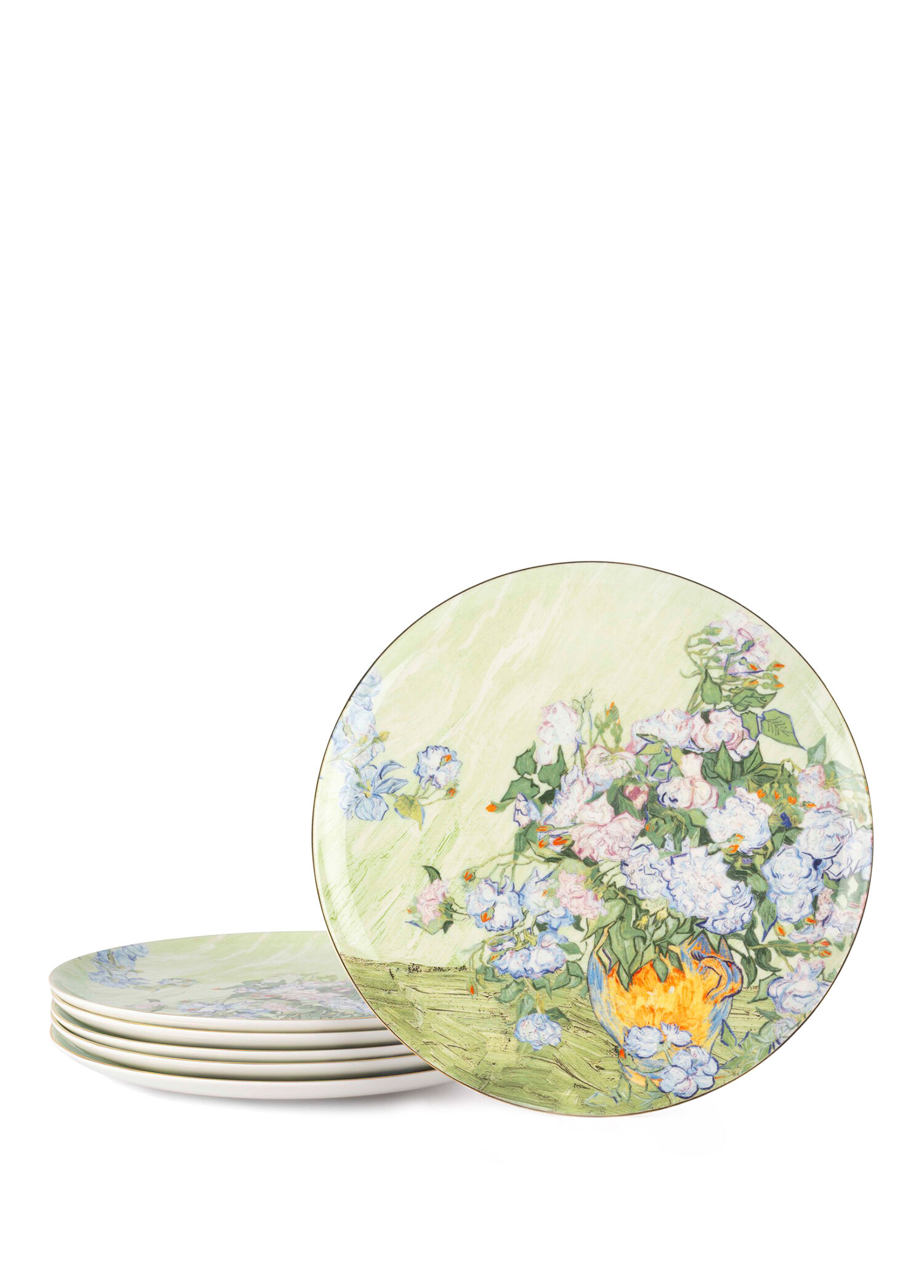 Monet Renkli Porselen 6'lı Servis Tabağı 27 cm