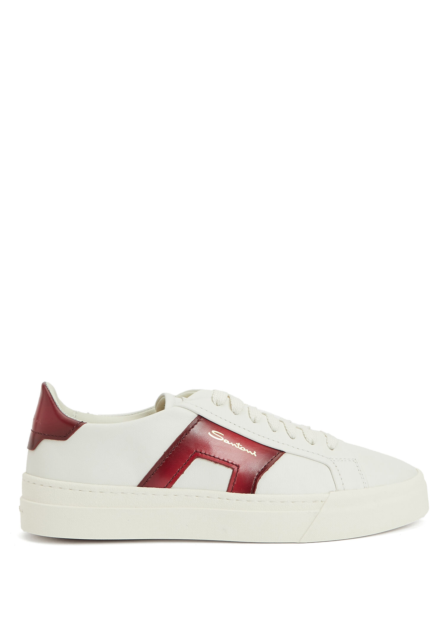 Kırmızı Beyaz Erkek Deri Sneaker