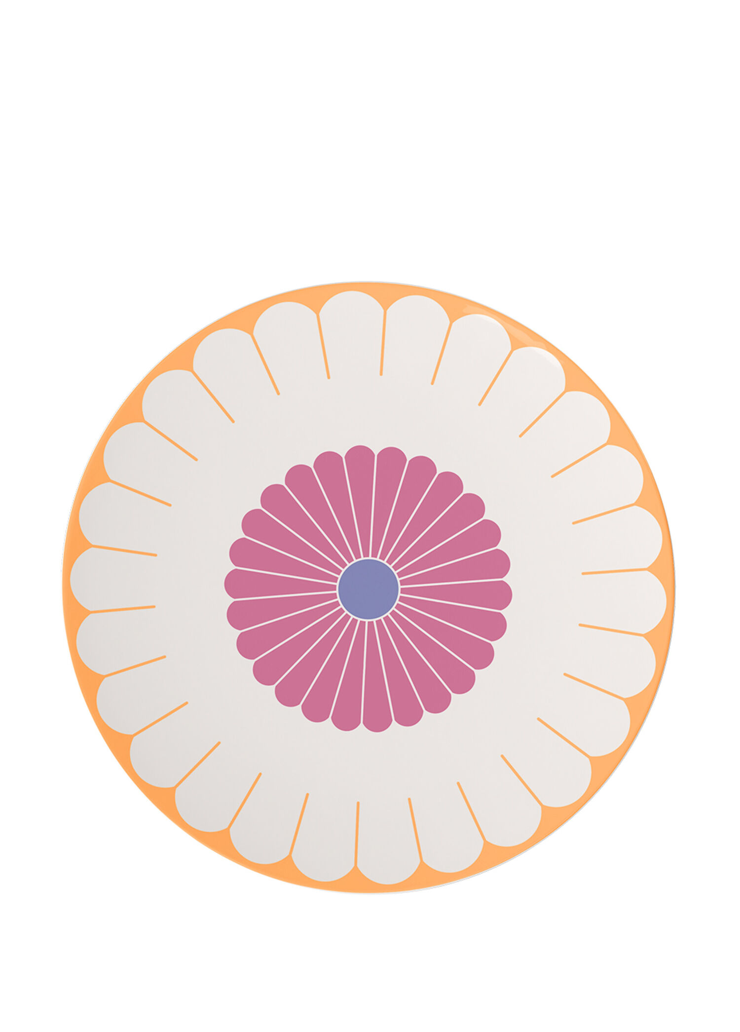 Fleur Couleur Renkli Porselen Servis Tabağı 32 cm