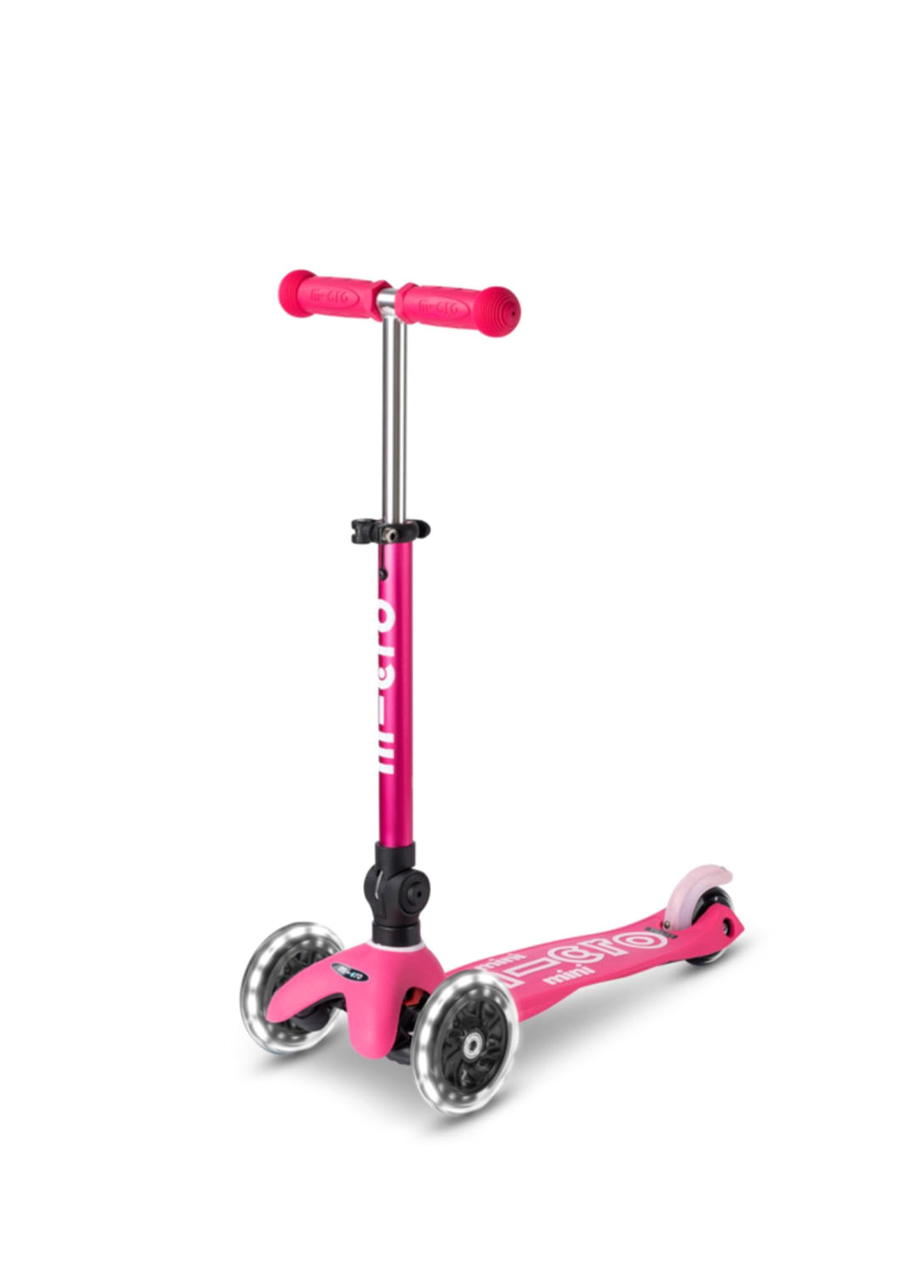 Deluxe Foldable Led Pink Mini Micro Scooter