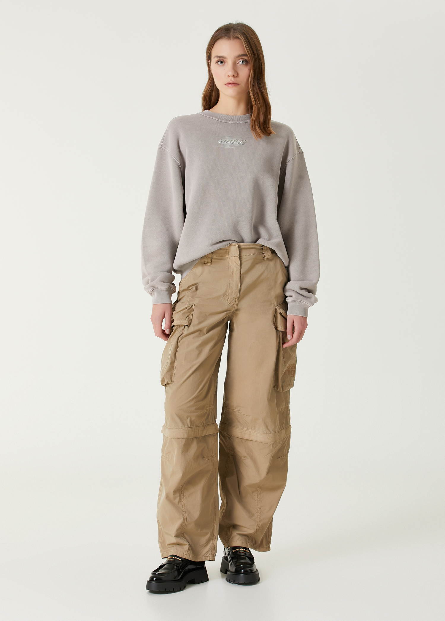 Oversize Camel Kargo Pantolon