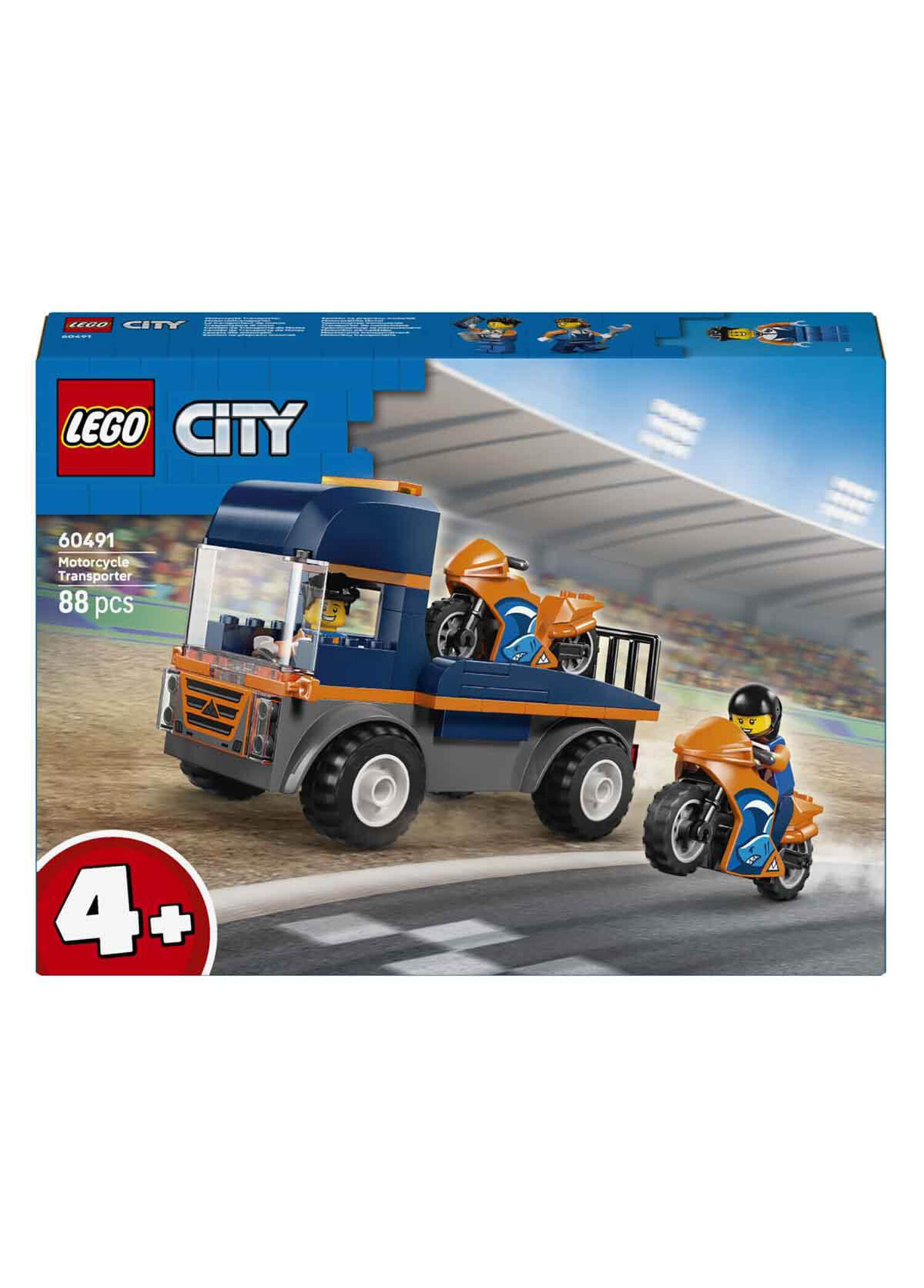 LEGO - City Motosiklet Taşıyıcı 88 Parça 4+ Yaş Minifigürlü Yapı