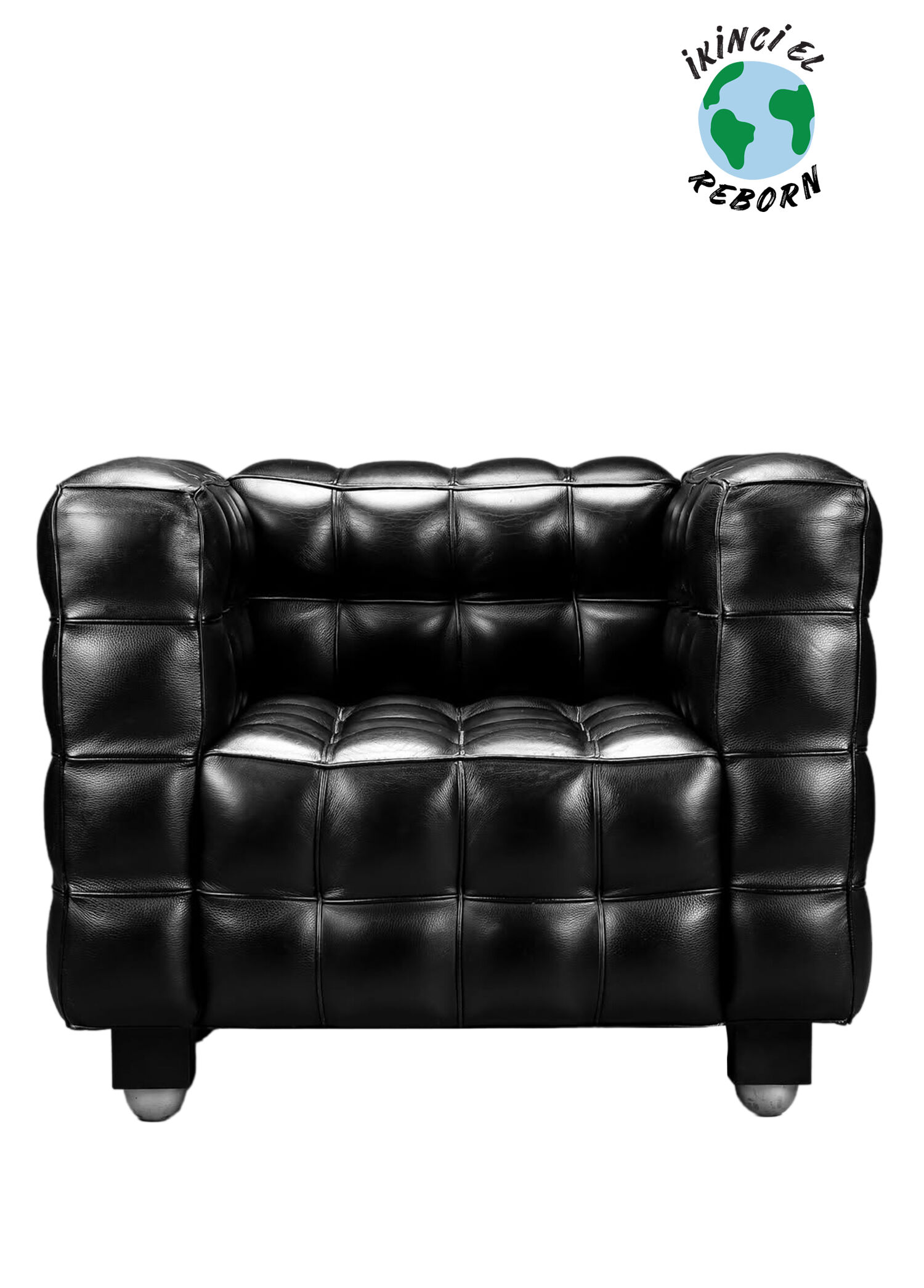 Kubus Armchair Siyah Berjer
