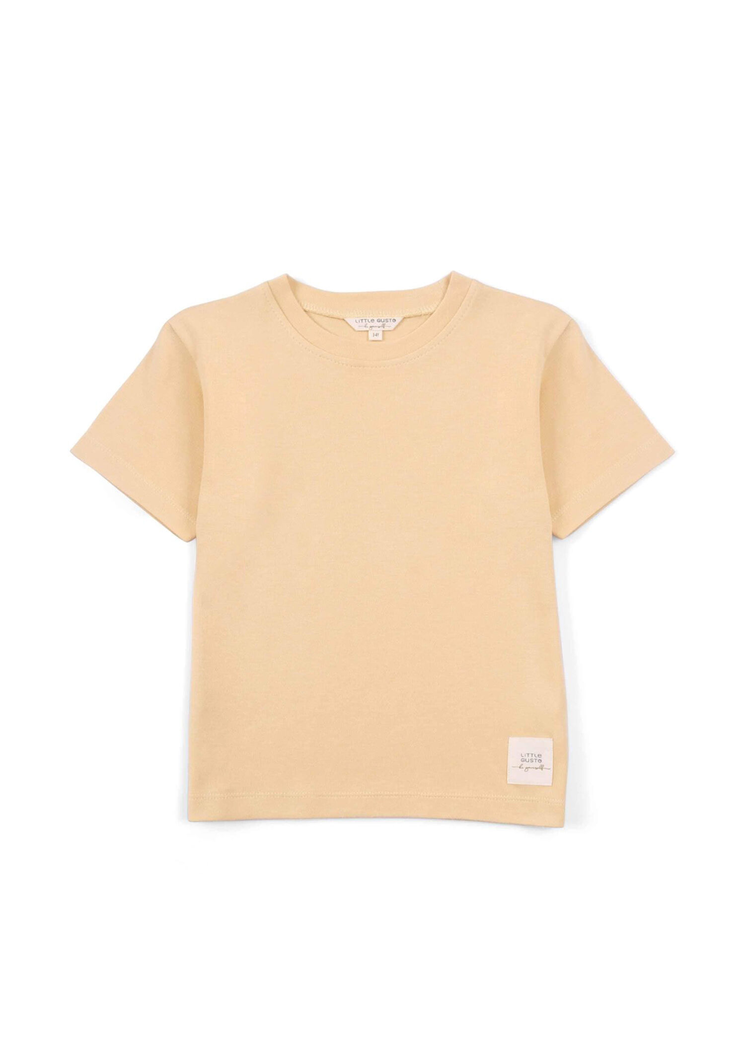 Sarı Bambu Oversize Kısa Kollu Unisex Çocuk T-shirt