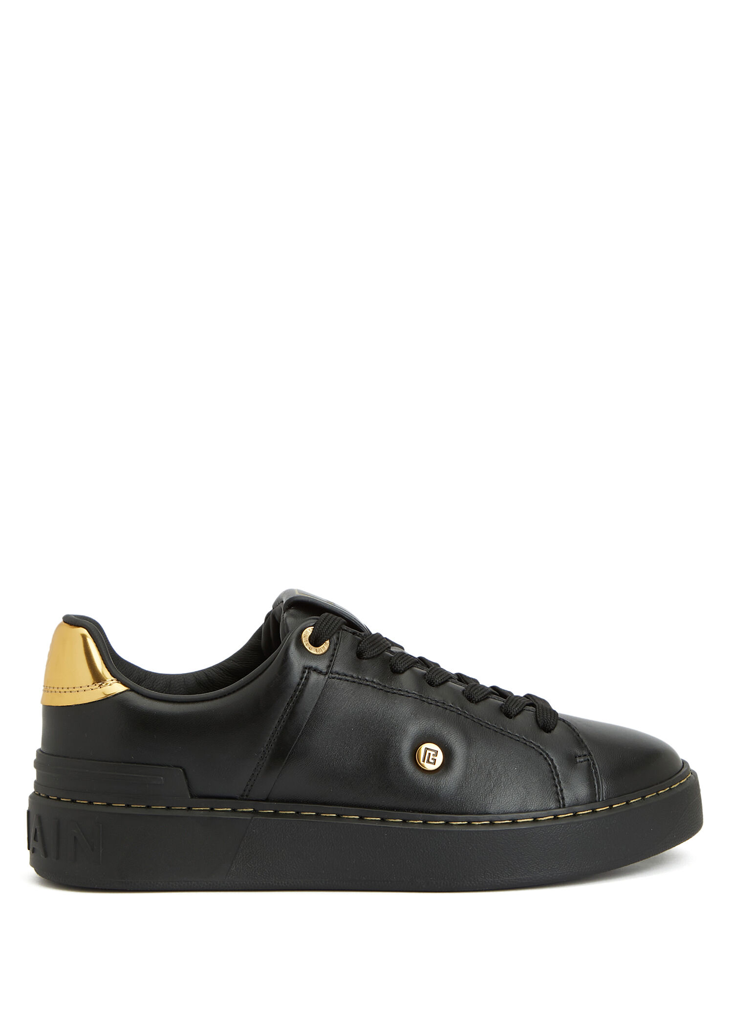 B-Court Siyah Gold Kadın Deri Sneaker