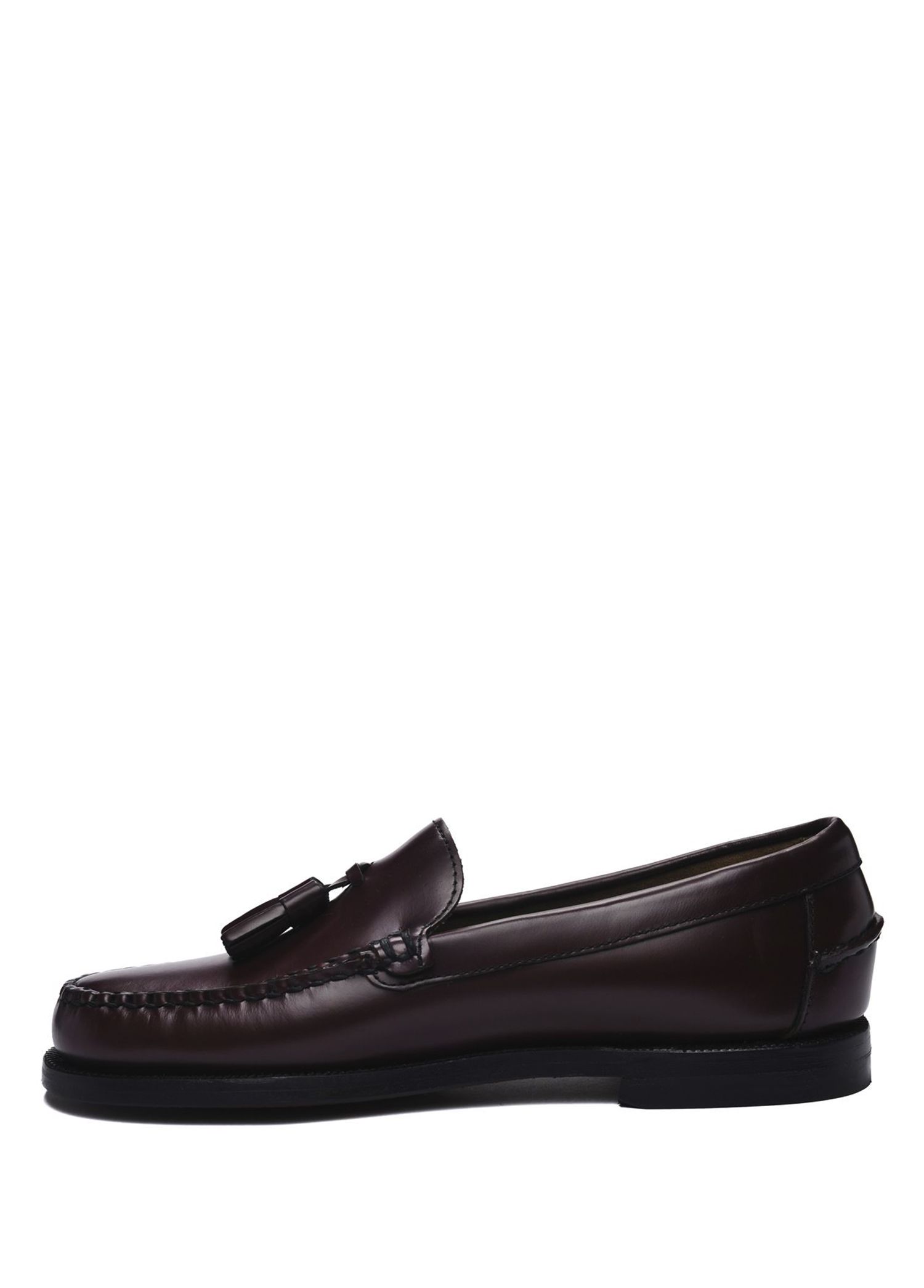 Sebago Men\'s Tassel Loafers in Burgundy Mens Sebago Classic Dan Shoes In Brown Burgundy | Soletrader main image 3