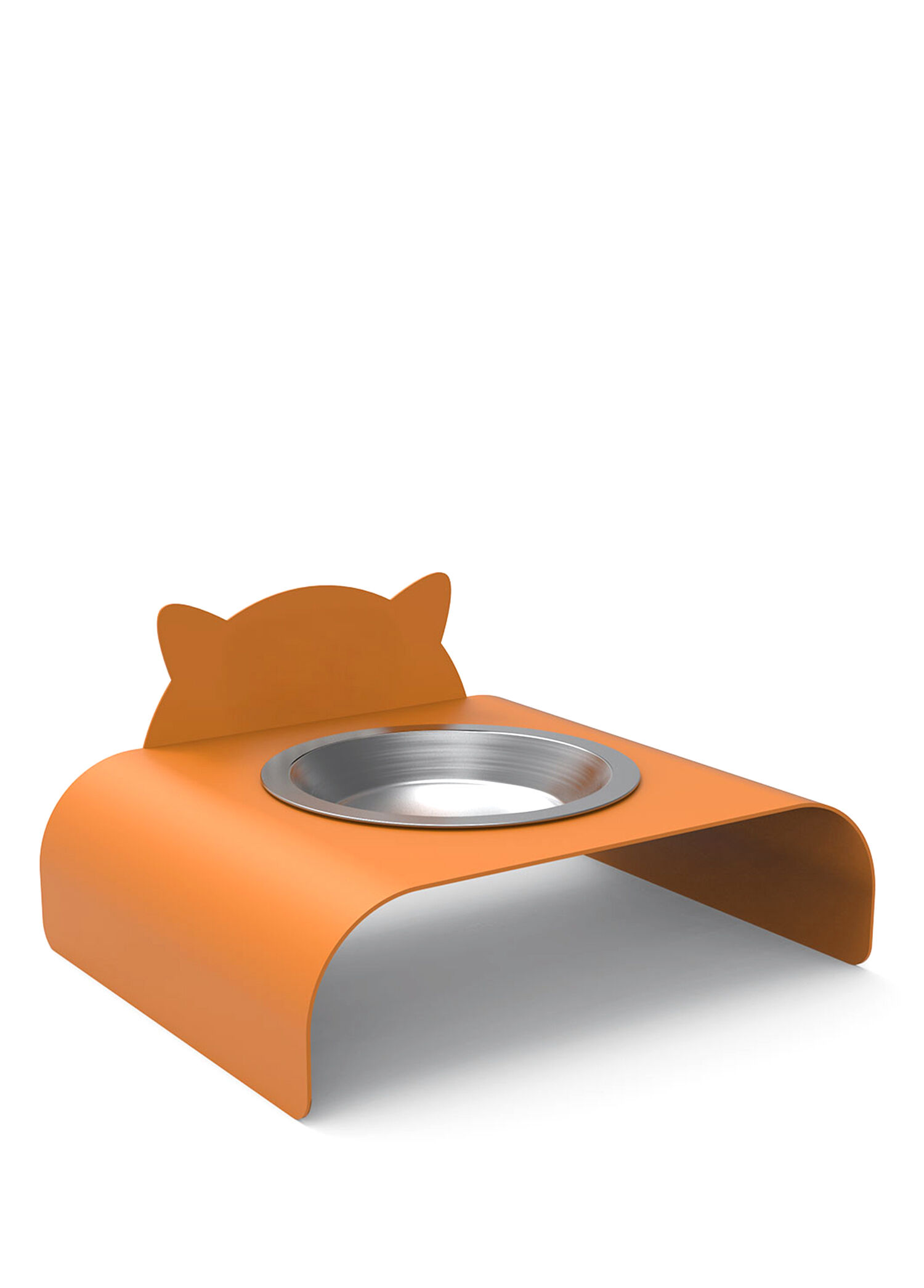 Purr Turuncu Metal Kedi Mama Kabı