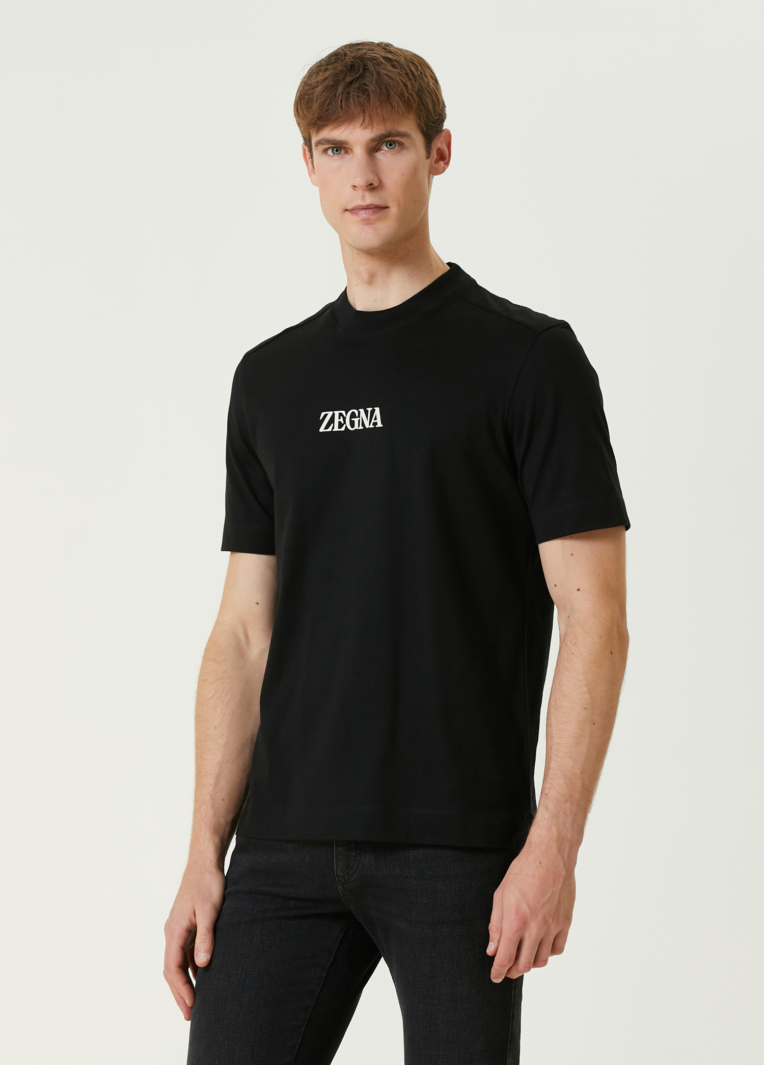 Siyah Logo Detaylı T-shirt