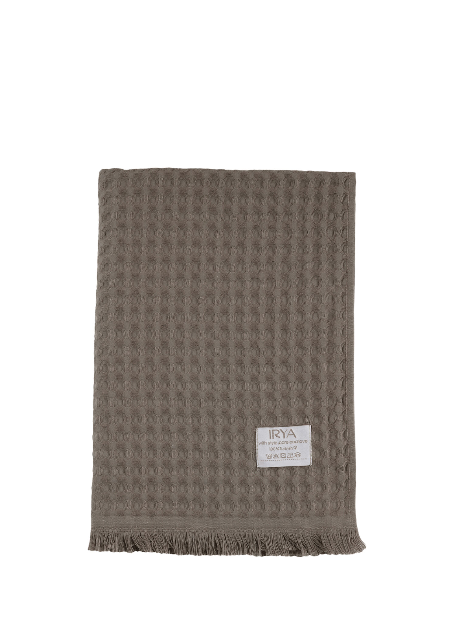 Aura Gri Waffle Pamuklu Yüz Havlusu 50 x 100 cm