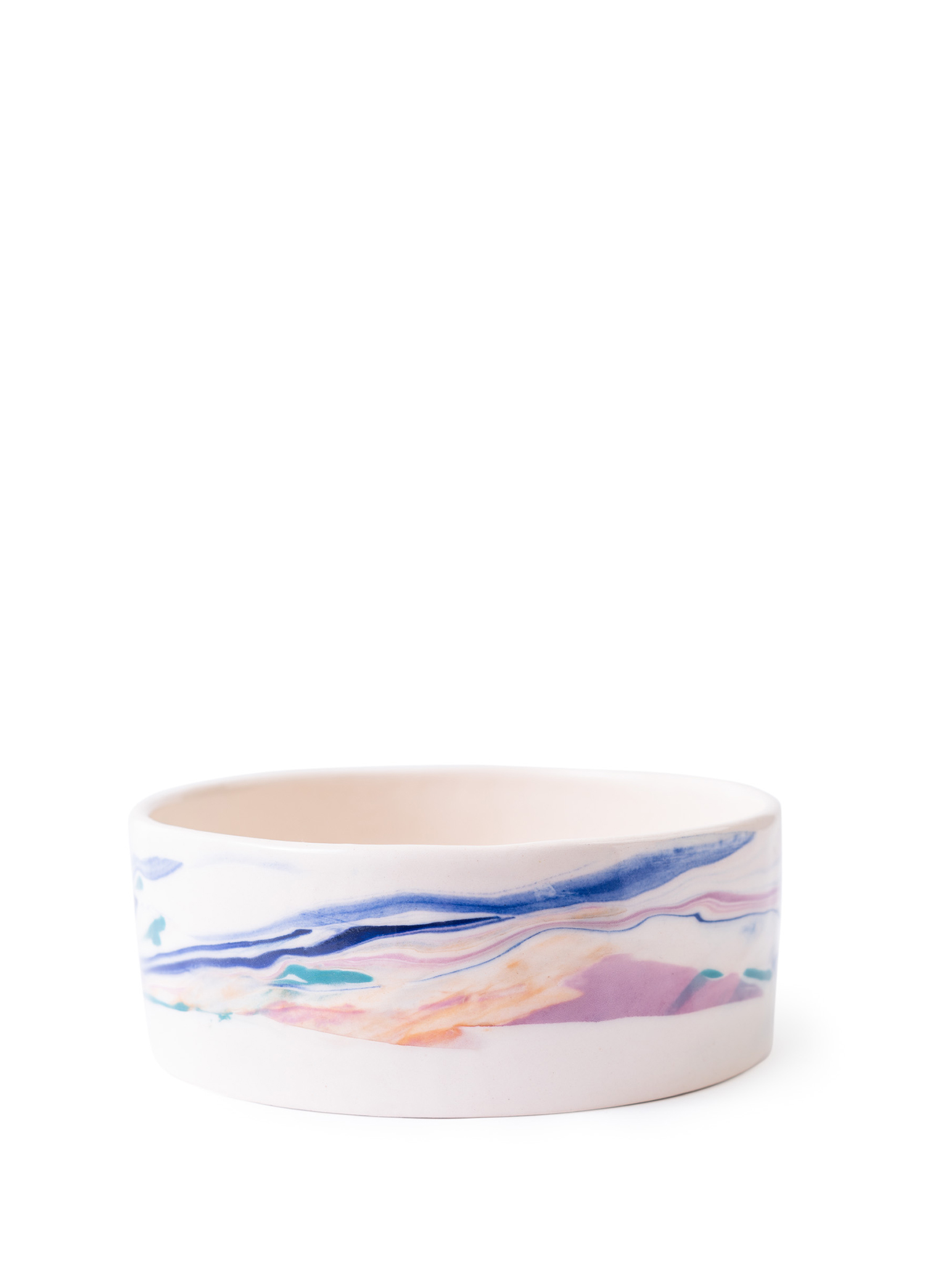 Wave Serisi Colorful Bowl El Yapımı Stonware Seramik Kase