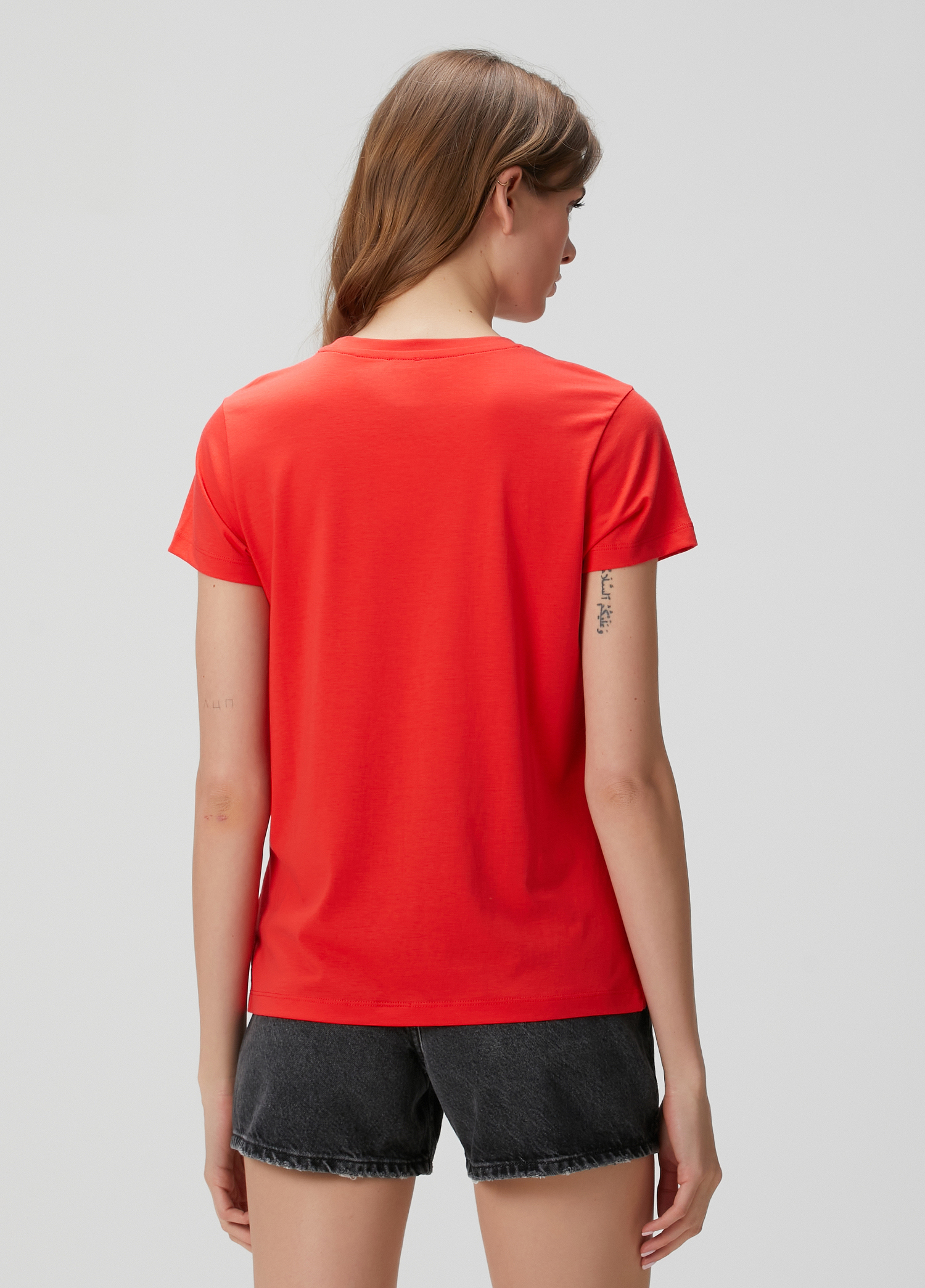 Nar Çiçeği Dökümlü T-shirt_4