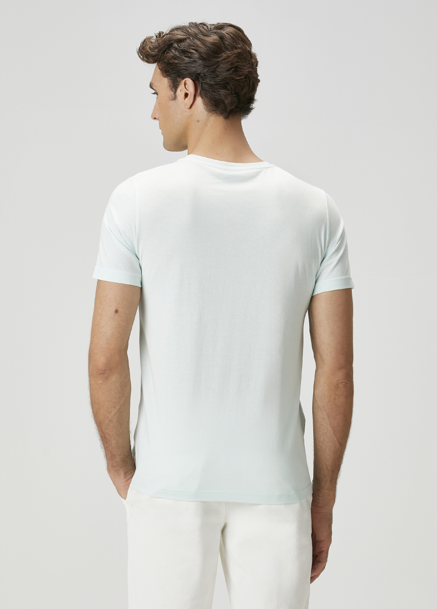 Açık Mavi Basic T-shirt_3