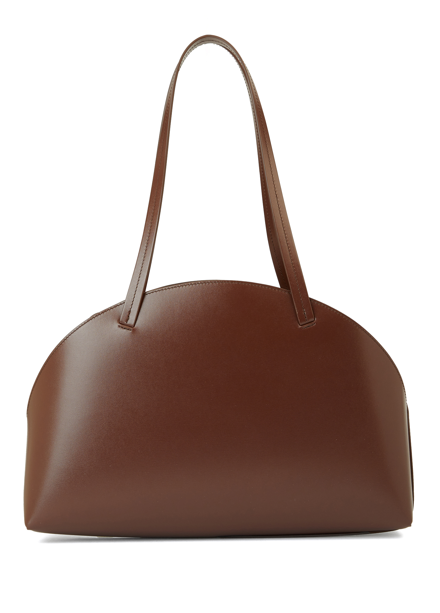 Jil Sander - Curve Medium Burgundy Women's Leather Shoulder Bag