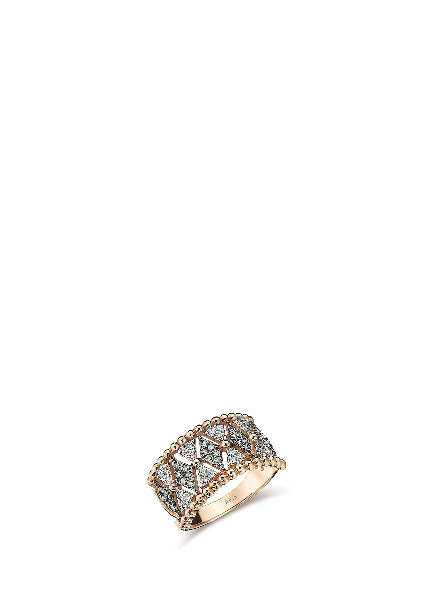 The Queen Bean 14 Ayar Rose Gold Kadın Pırlanta Yüzük
