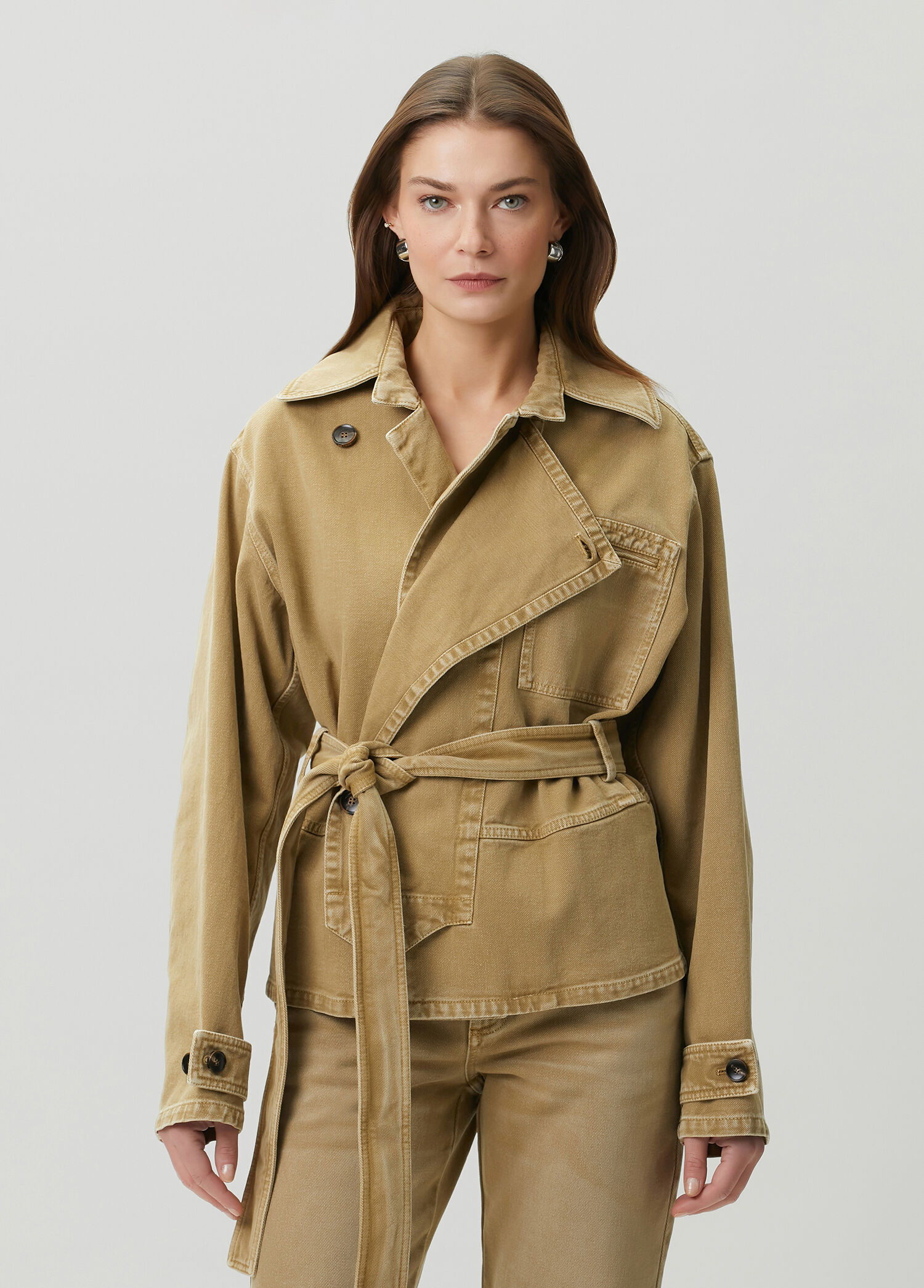 Camel Denim Ceket