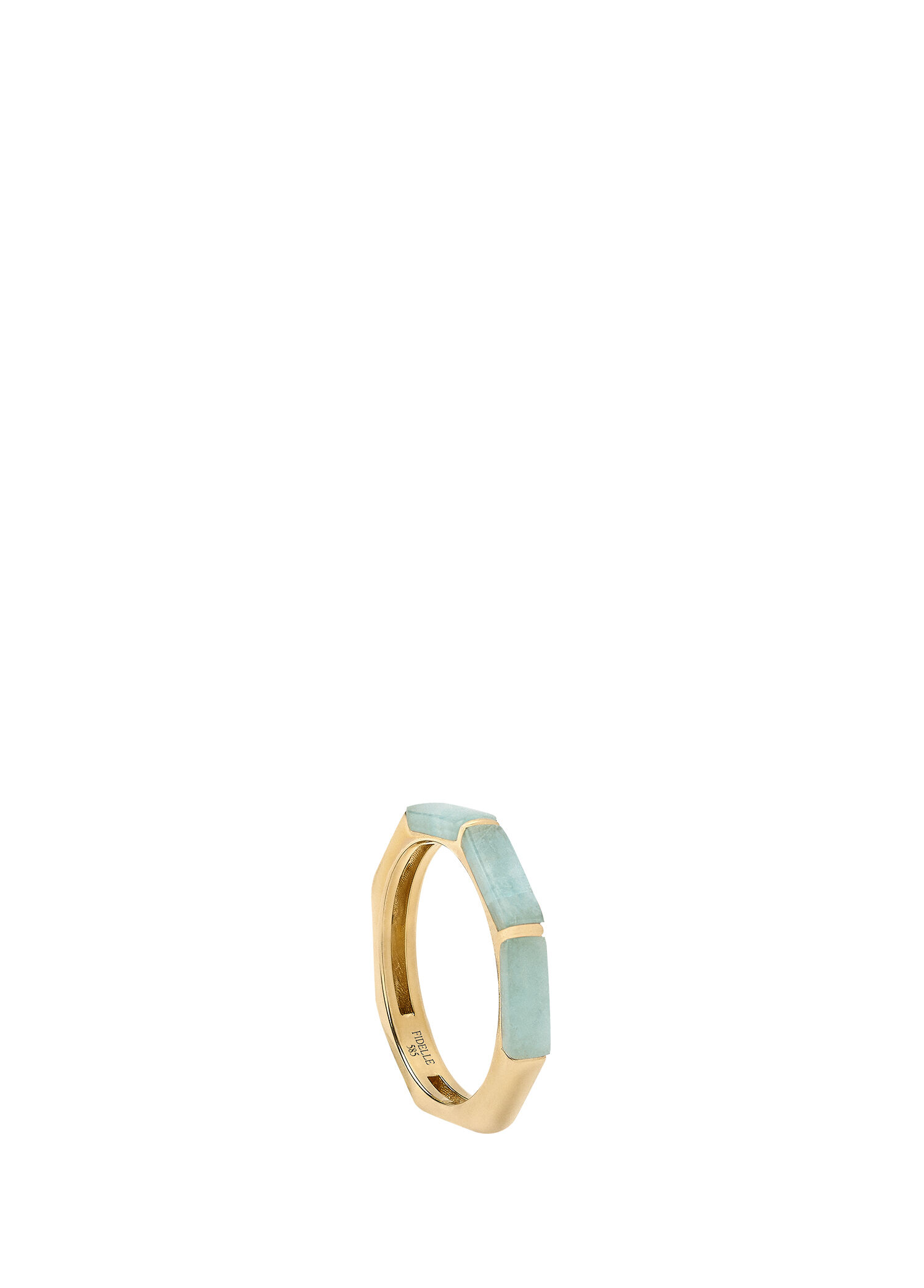 In Her Element Amazonite Taşlı 14 Ayar Altın Kadın Yüzük