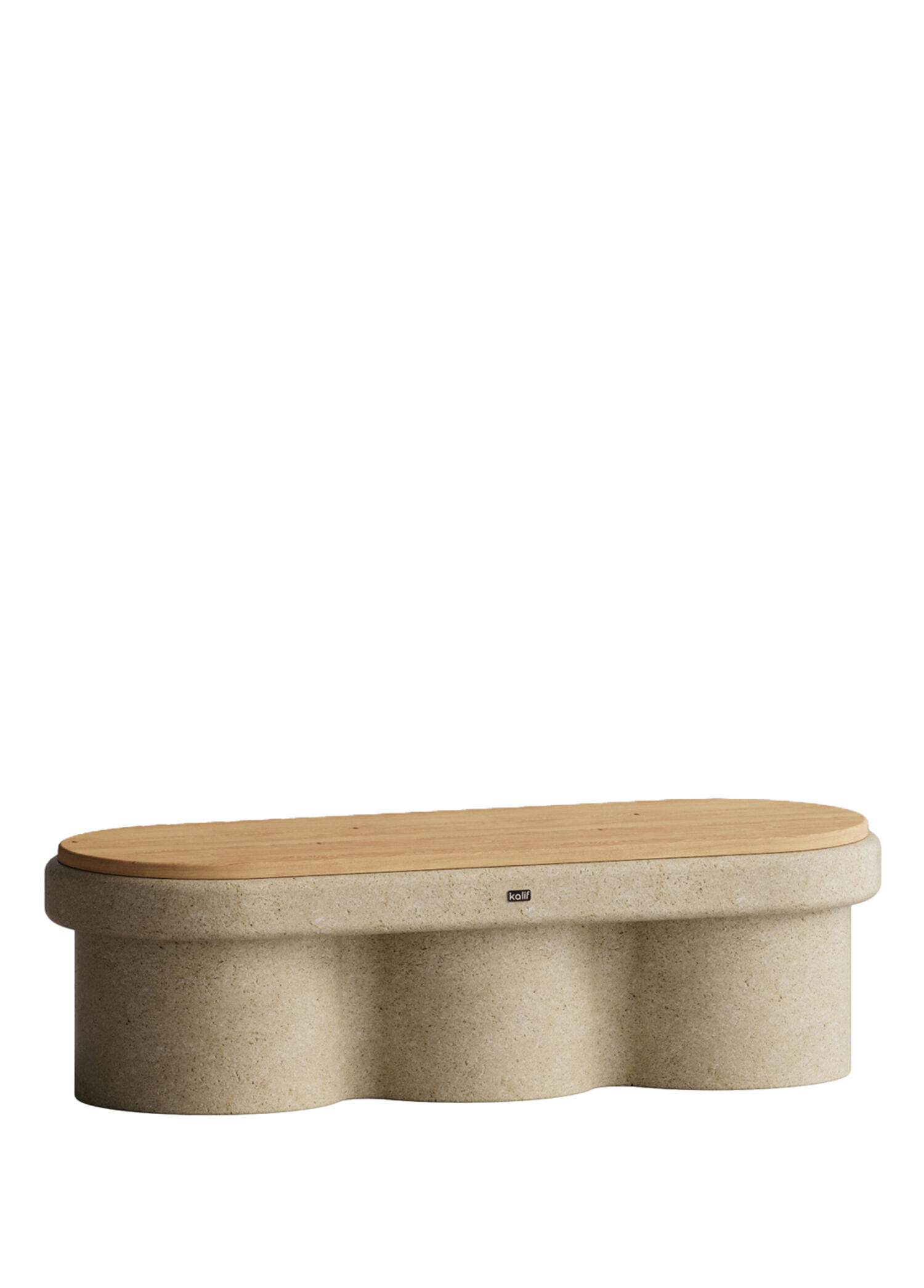 Lia Krem Beton Bank Bench