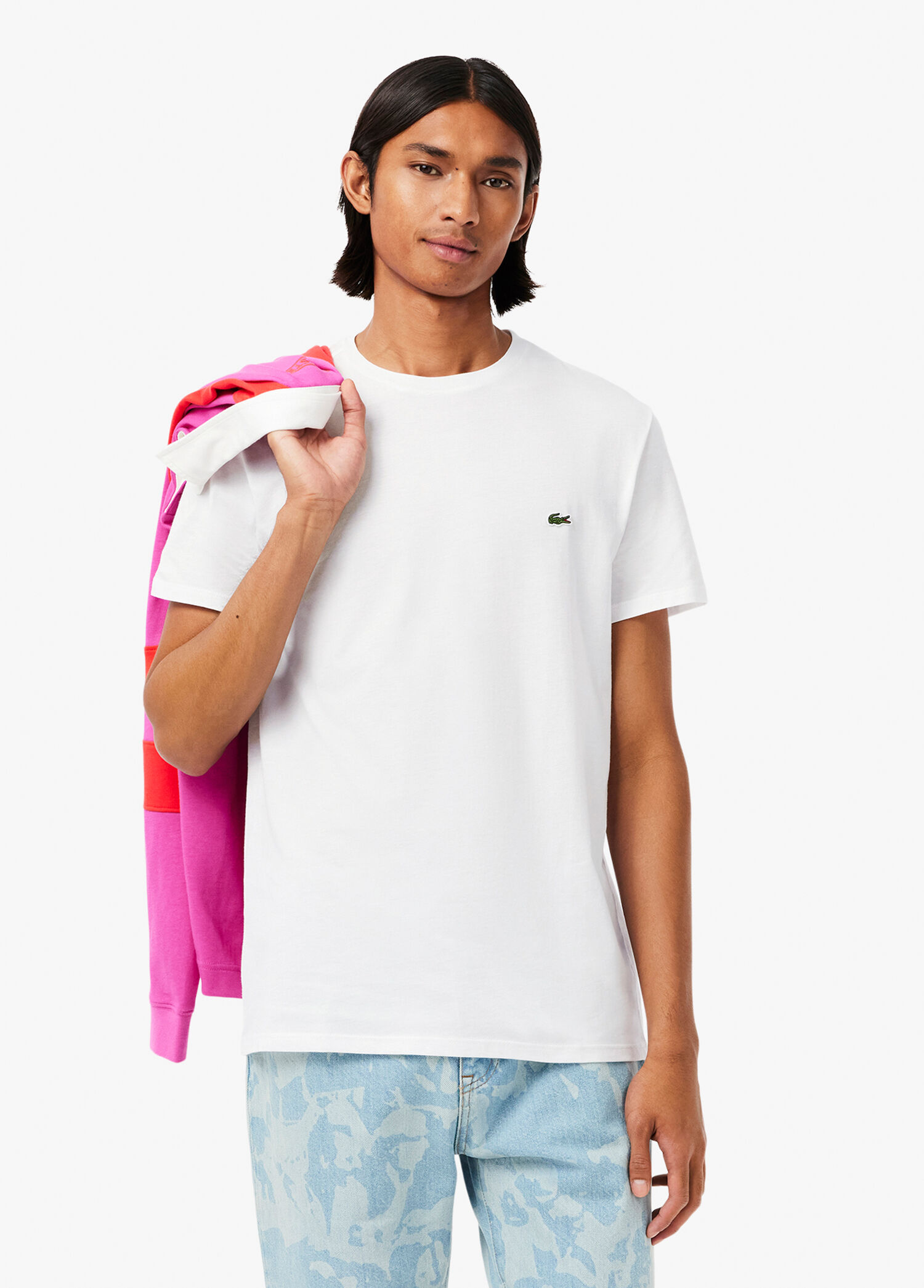 Beyaz Bisiklet Yaka Regular Fit Kısa Kollu Erkek T-Shirt