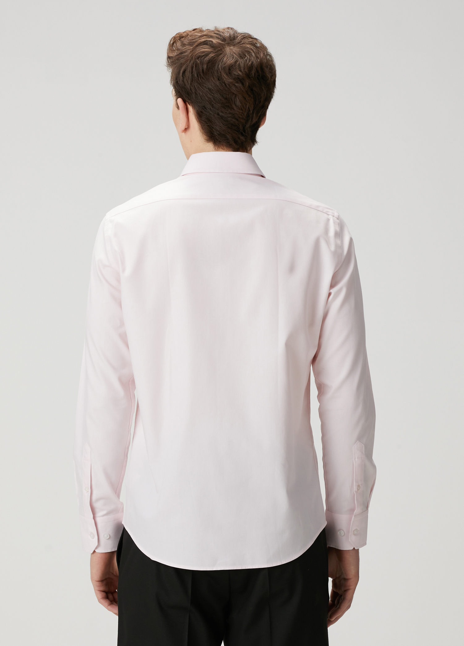 Comfort Fit Açık Pembe Gömlek_3