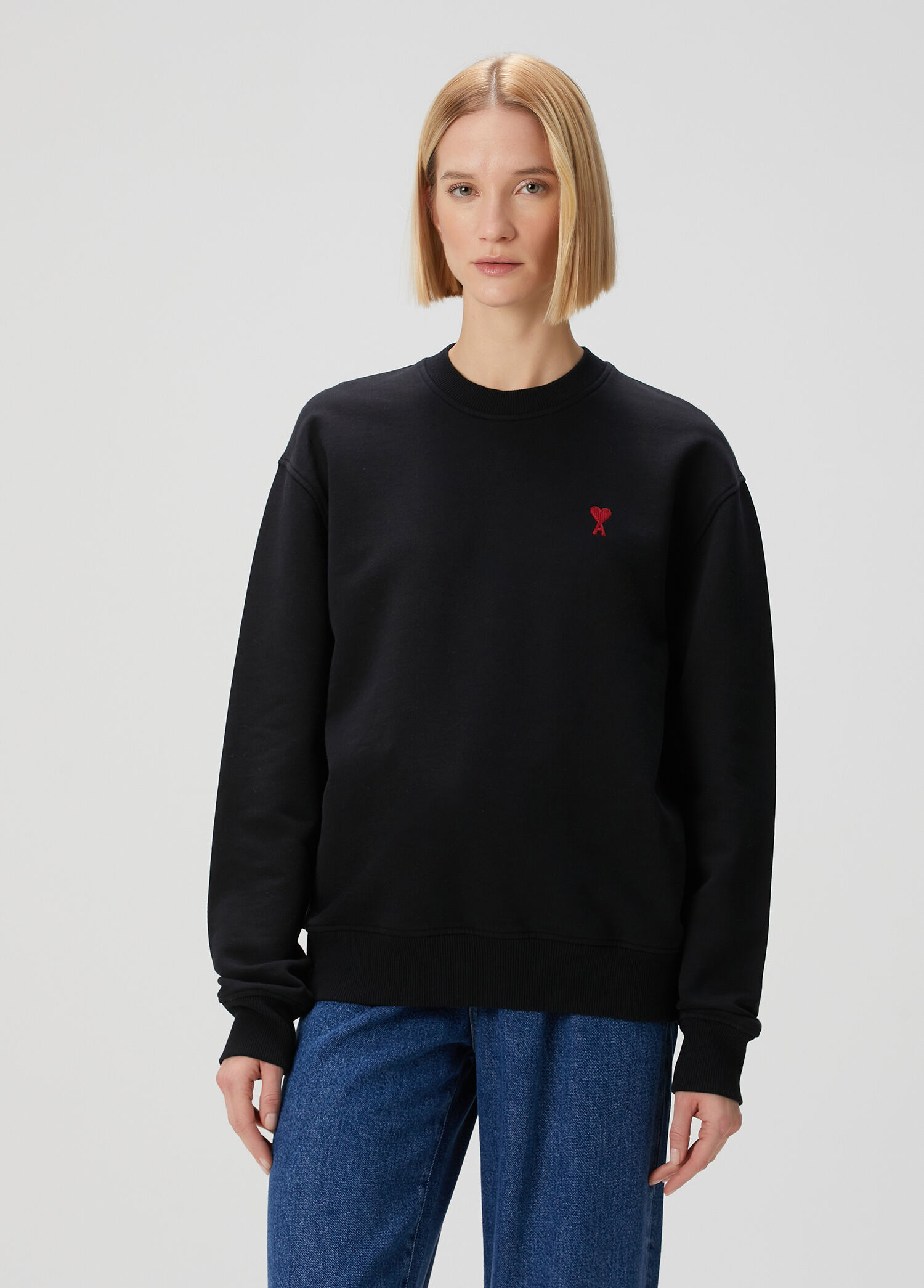 Ami Paris Siyah Kadın Siyah Logolu Sweatshirt 1652733 | Beymen