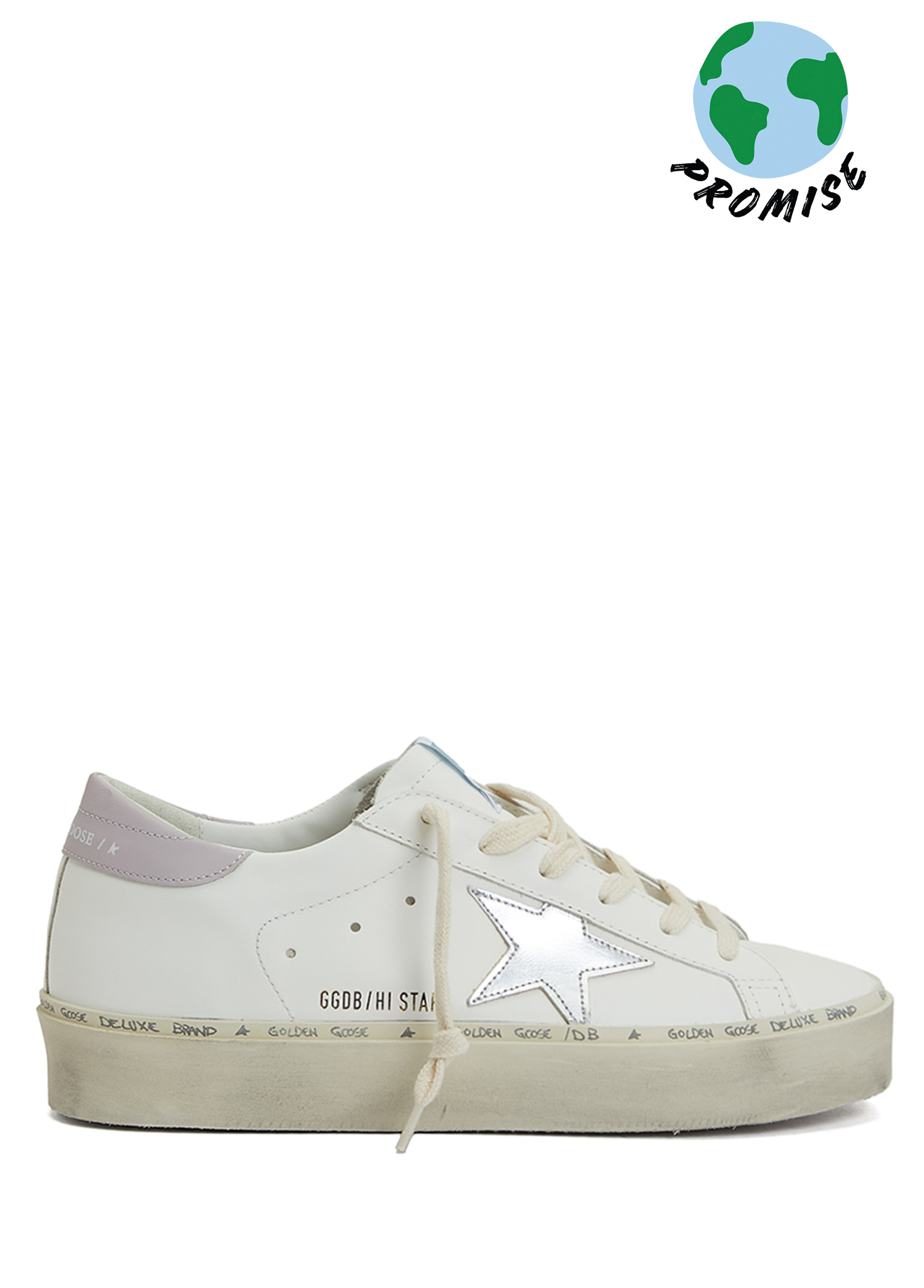 Hi-Star White Lilac Women's Leather Sneakers