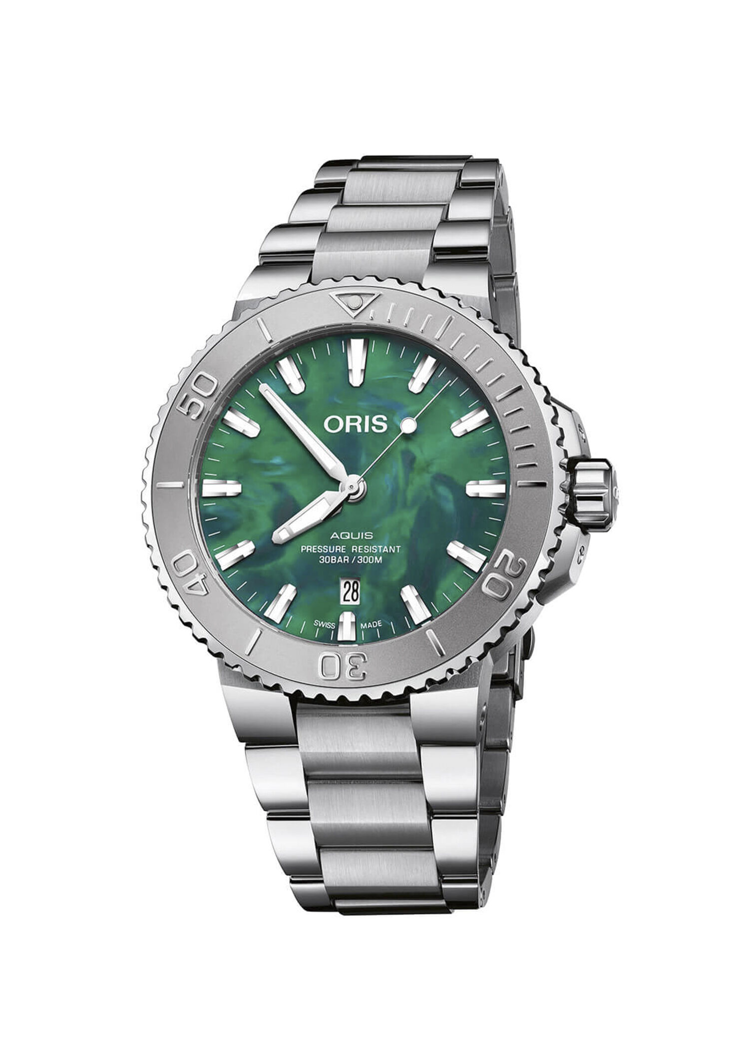 Aquis Oris X Bracenet 01 733 7730 4137-07 8 24 05PEB Gri Çelik Erkek Kol Saati
