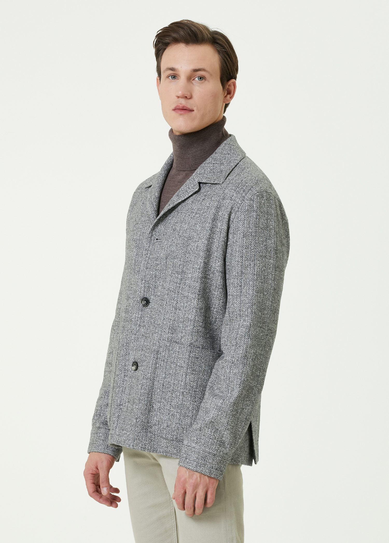 Beymen Drop 7 Gri Balıksırtı Dokulu Ceket. 3 Beymen Drop 7 Gri Balıksırtı Dokulu Ceket. 3