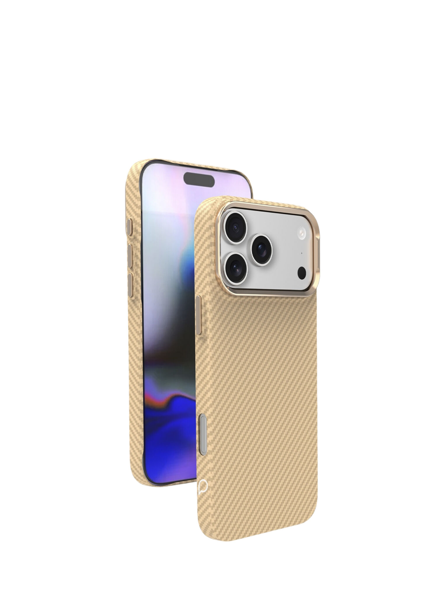 Kevlar Serisi iPhone 17 Air Gold Karbon Magsafe Uyumlu Telefon Kılıfı