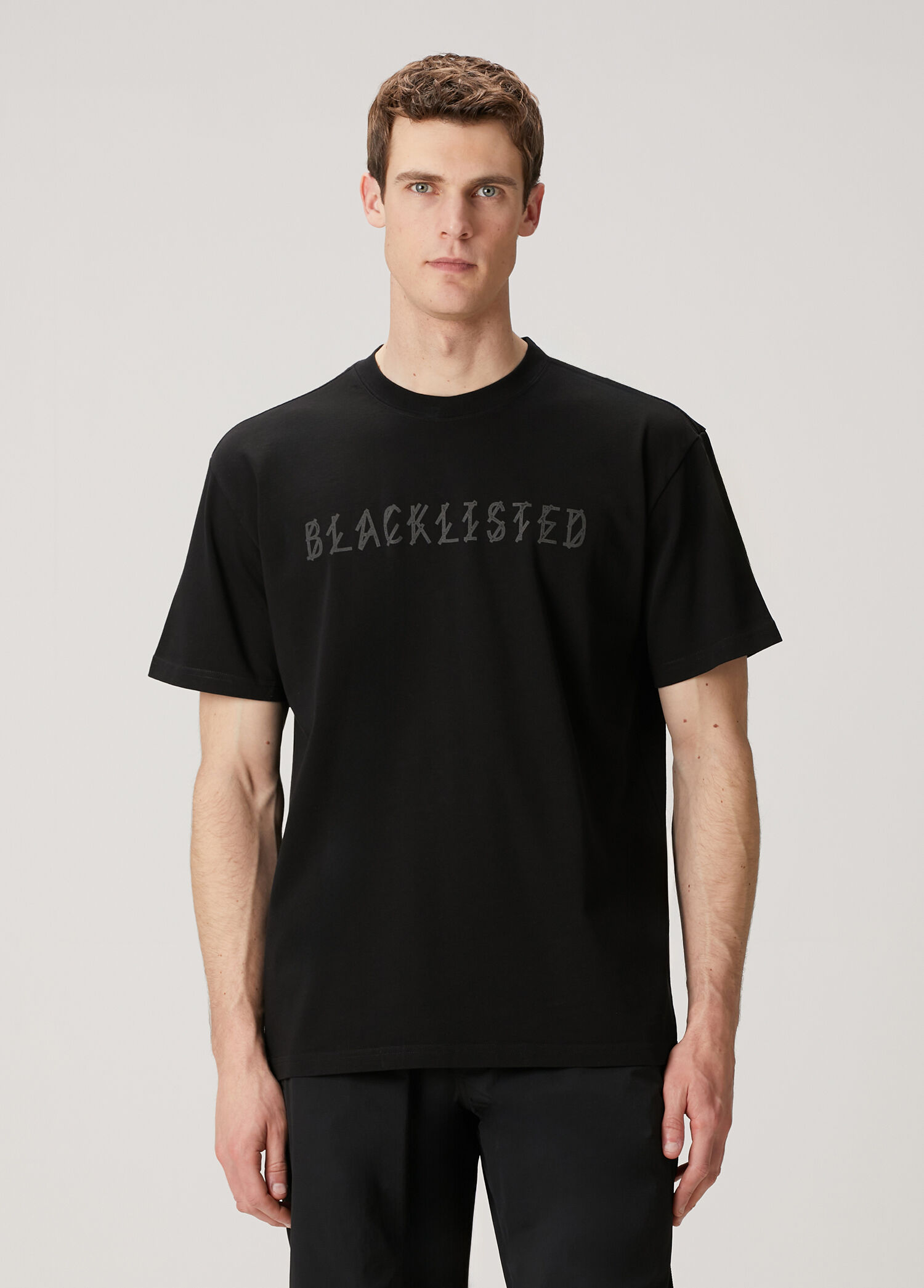 Siyah Logo Baskılı T-shirt