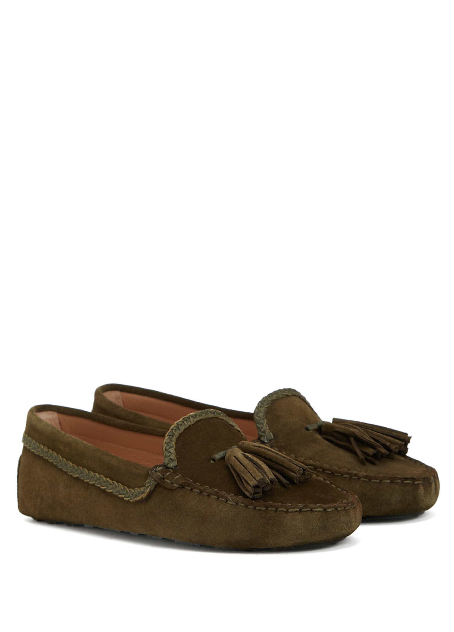 Haki Kadın Deri Loafer_1