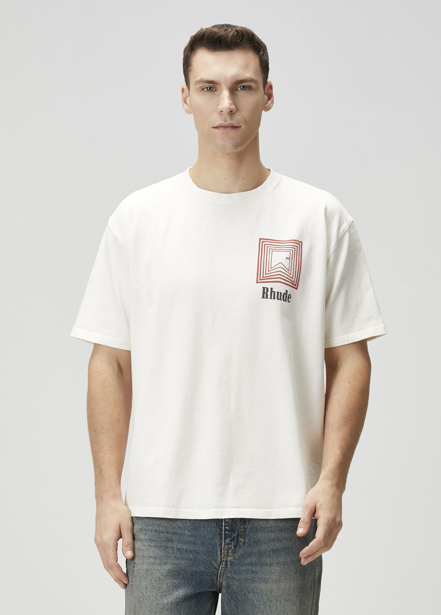 Kırık Beyaz Baskılı T-shirt