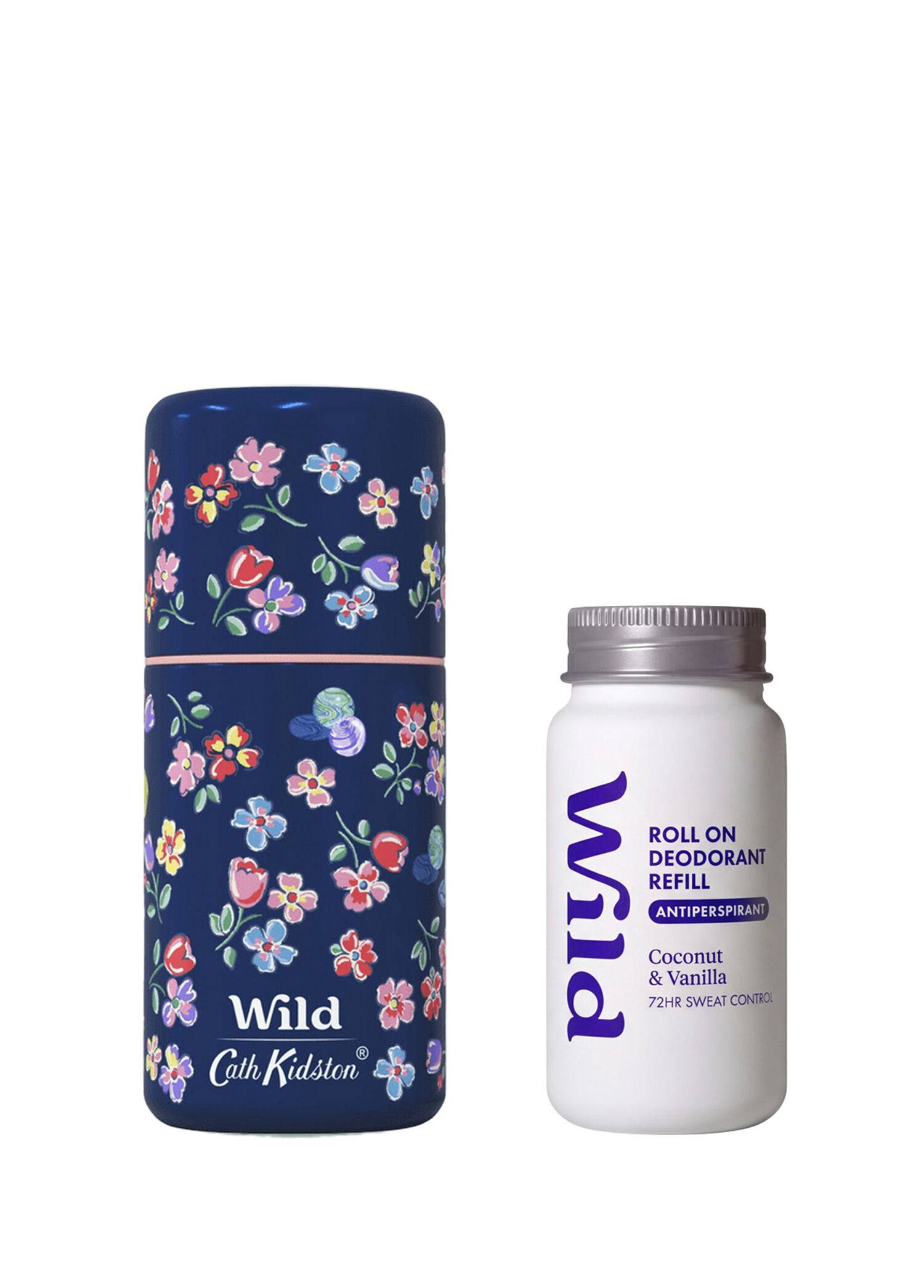 P Wild Antiperspirant Roll On Cath Kidston Marble Ditsy Case Coconut Vanilla Refill Womens Deodorant 50 Ml