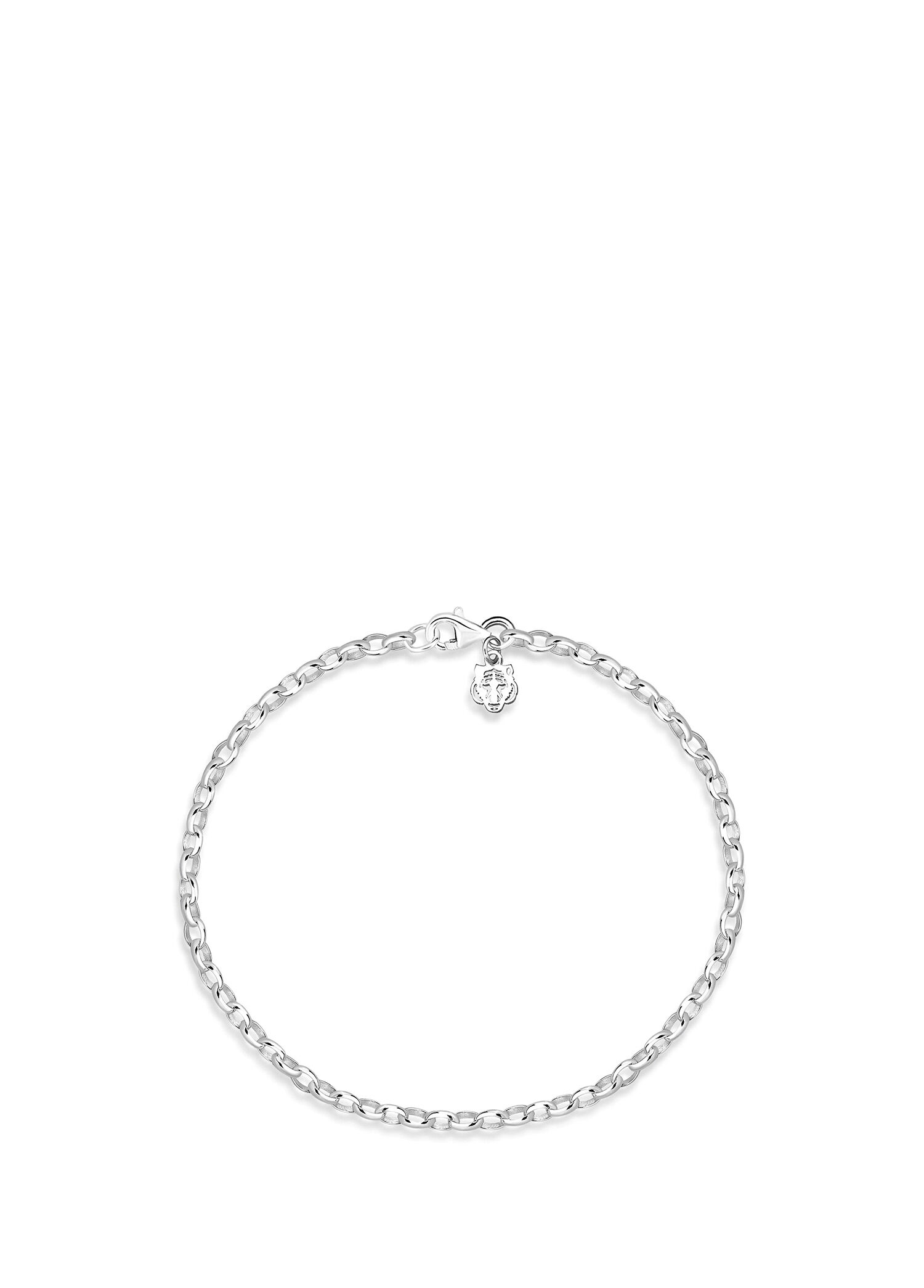 Kaplan Charm 925 Ayar Gümüş Rio Zincir Unisex Bileklik