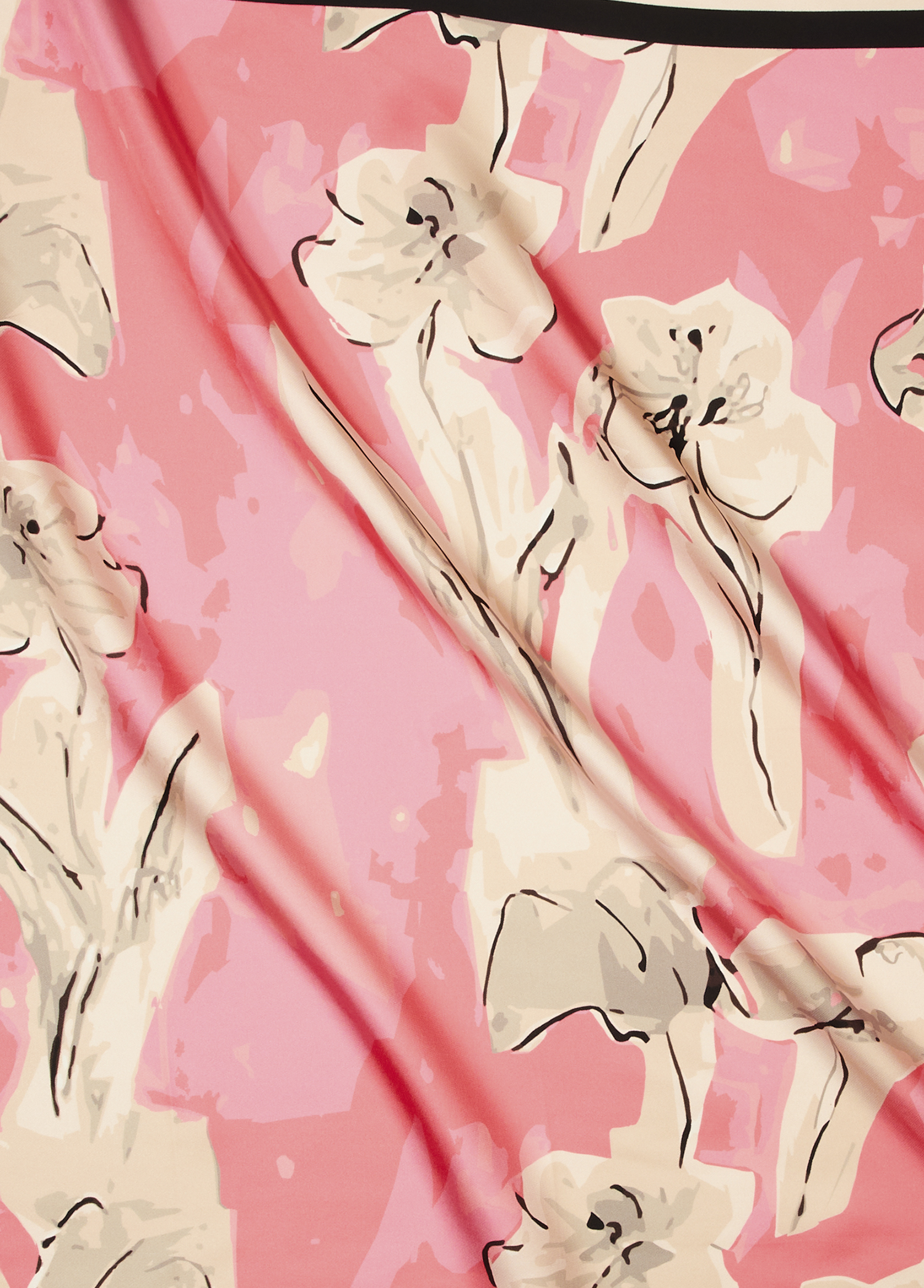 Pembe 90x90 cm İpek Eşarp_1