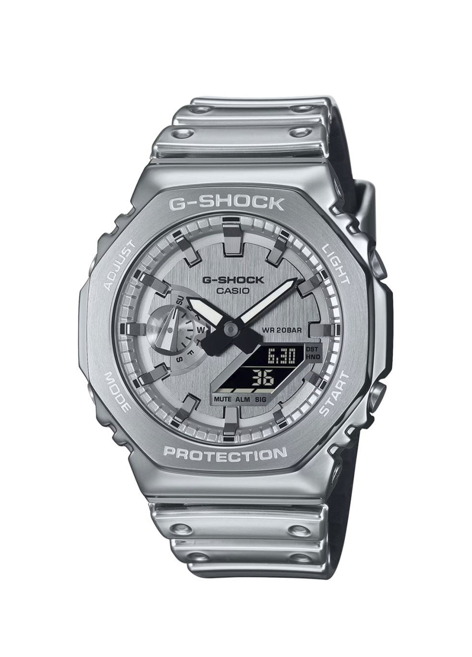 G-Steel GM-2100YM-8ADR Gri Silikon Erkek Kol Saati
