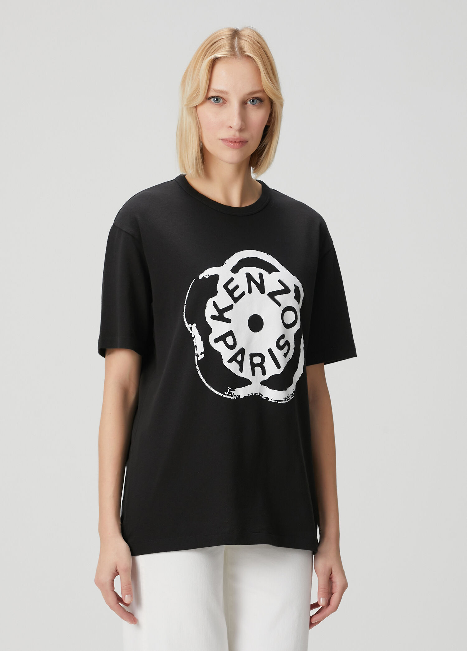 コウ♡ Kenzo Siyah Kadın Boke Flower 2 0 Loose Fit Siyah T-shirt 1886136