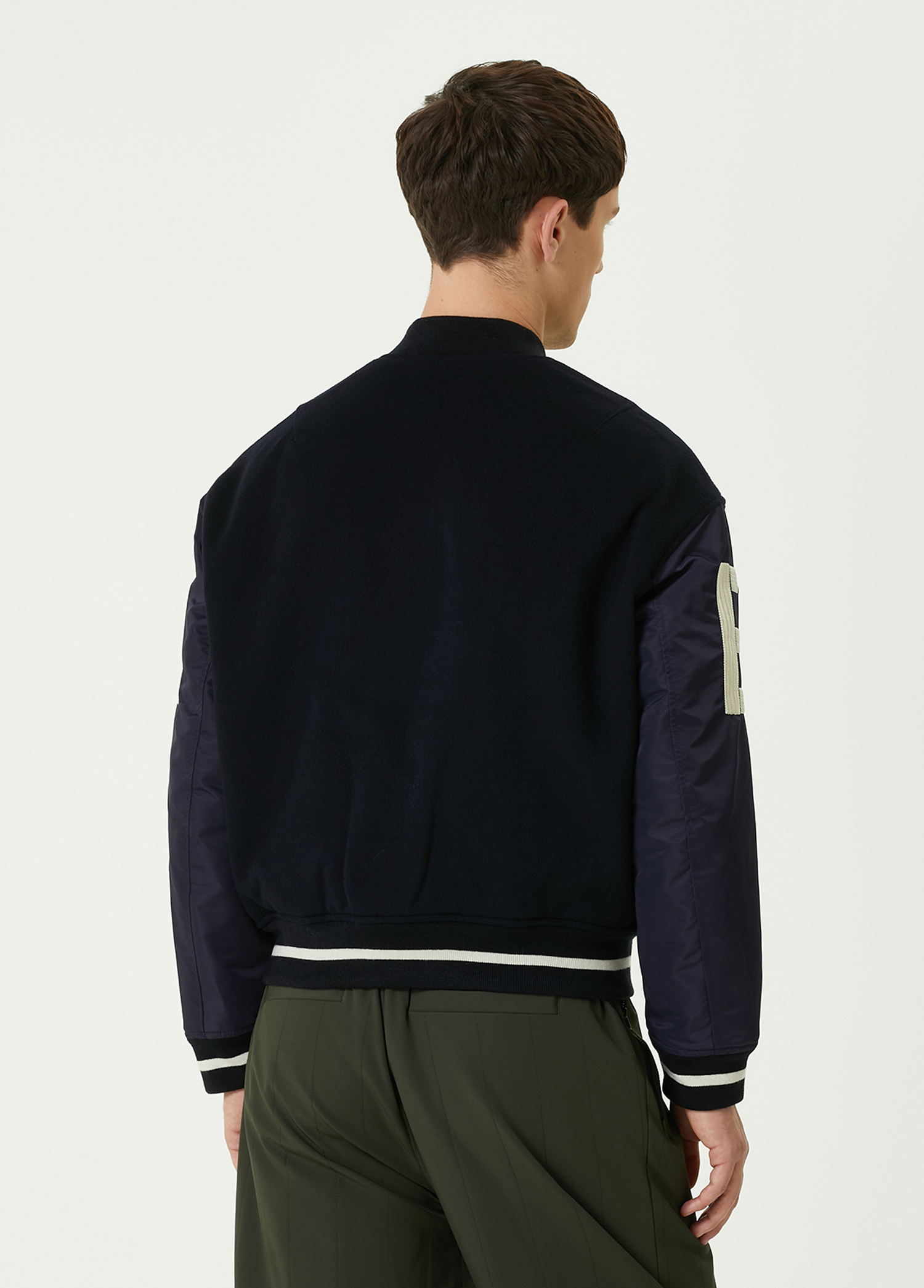 Beymen Lacivert Logo Detaylı Yün Bomber Mont. 4 Beymen Lacivert Logo Detaylı Yün Bomber Mont. 4