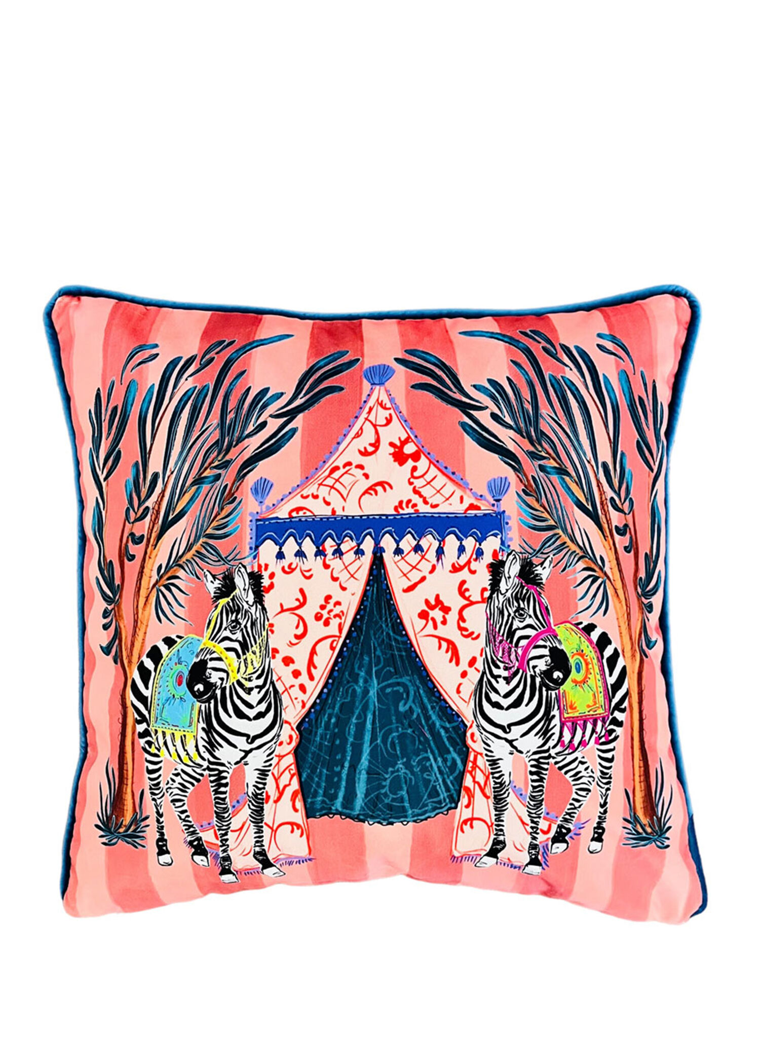 Zebra Desenli Dekoratif Kırlent Kılıfı 50x50 cm