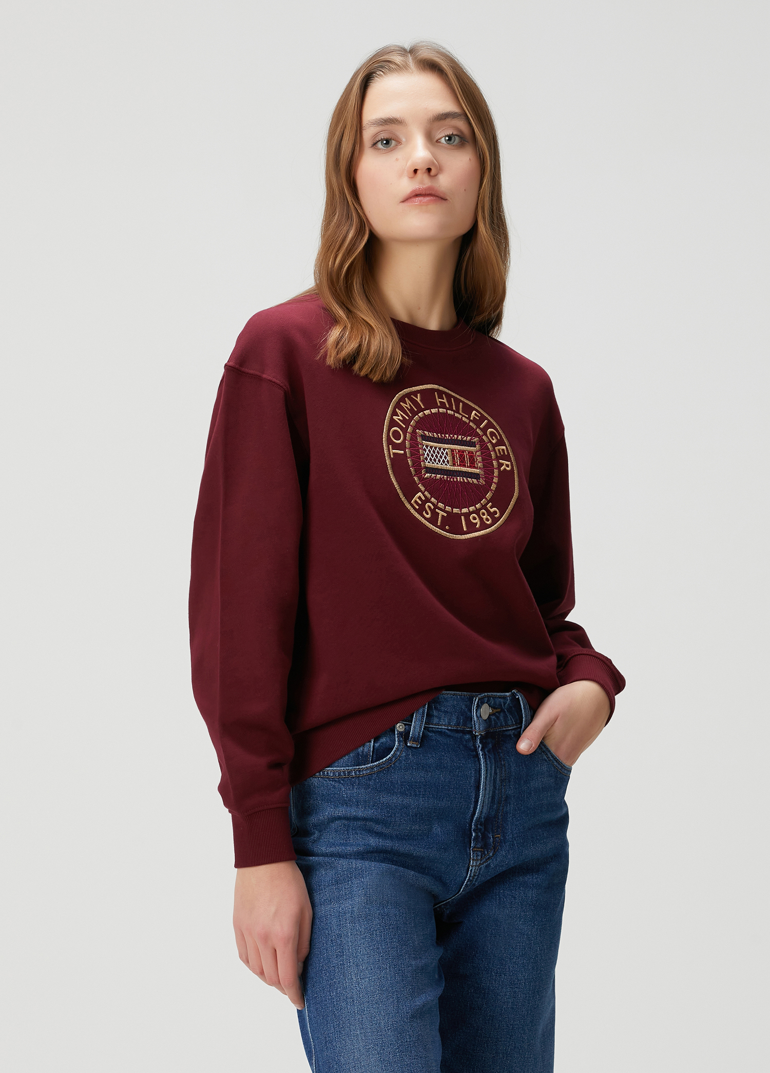 Regular Fit Kırmızı Sweatshirt