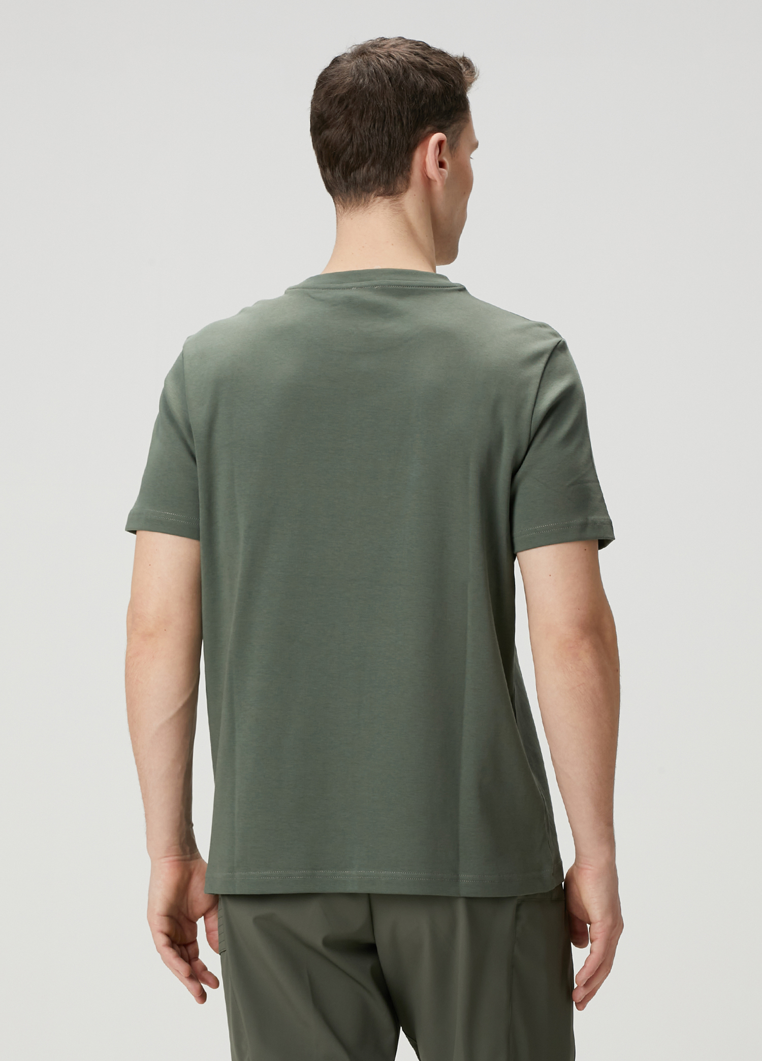 Regular Fit Haki Interlok T-shirt_3