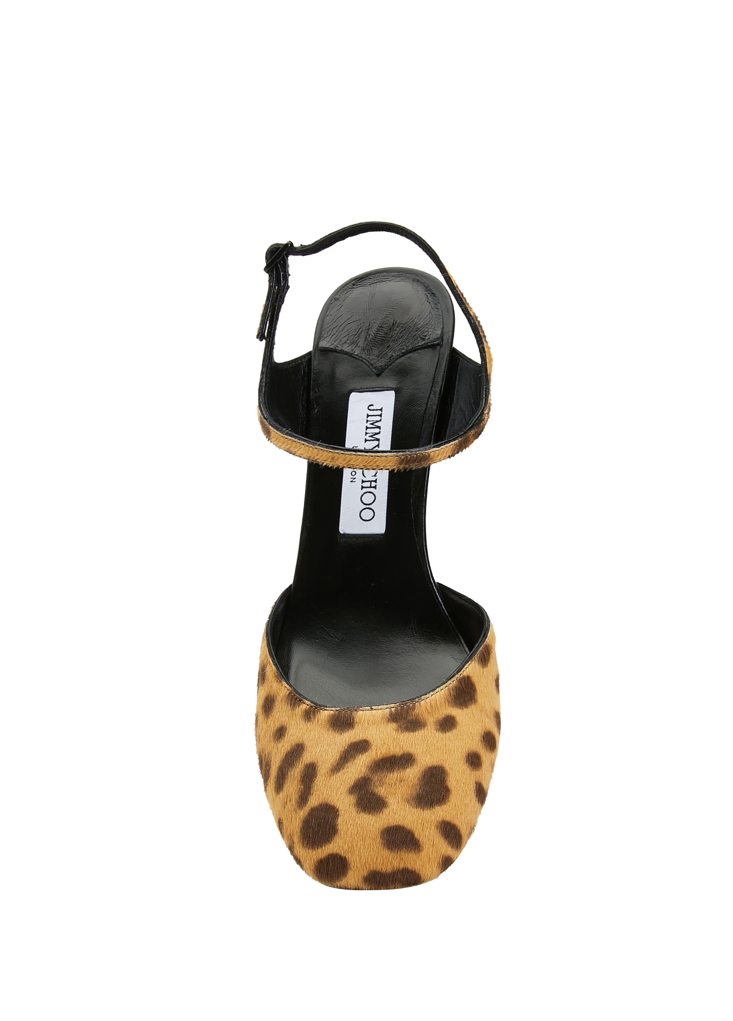 Leopard Print Jimmy Choo Block Heel Shoes Pixie Leopard Leather Heels - Main Image