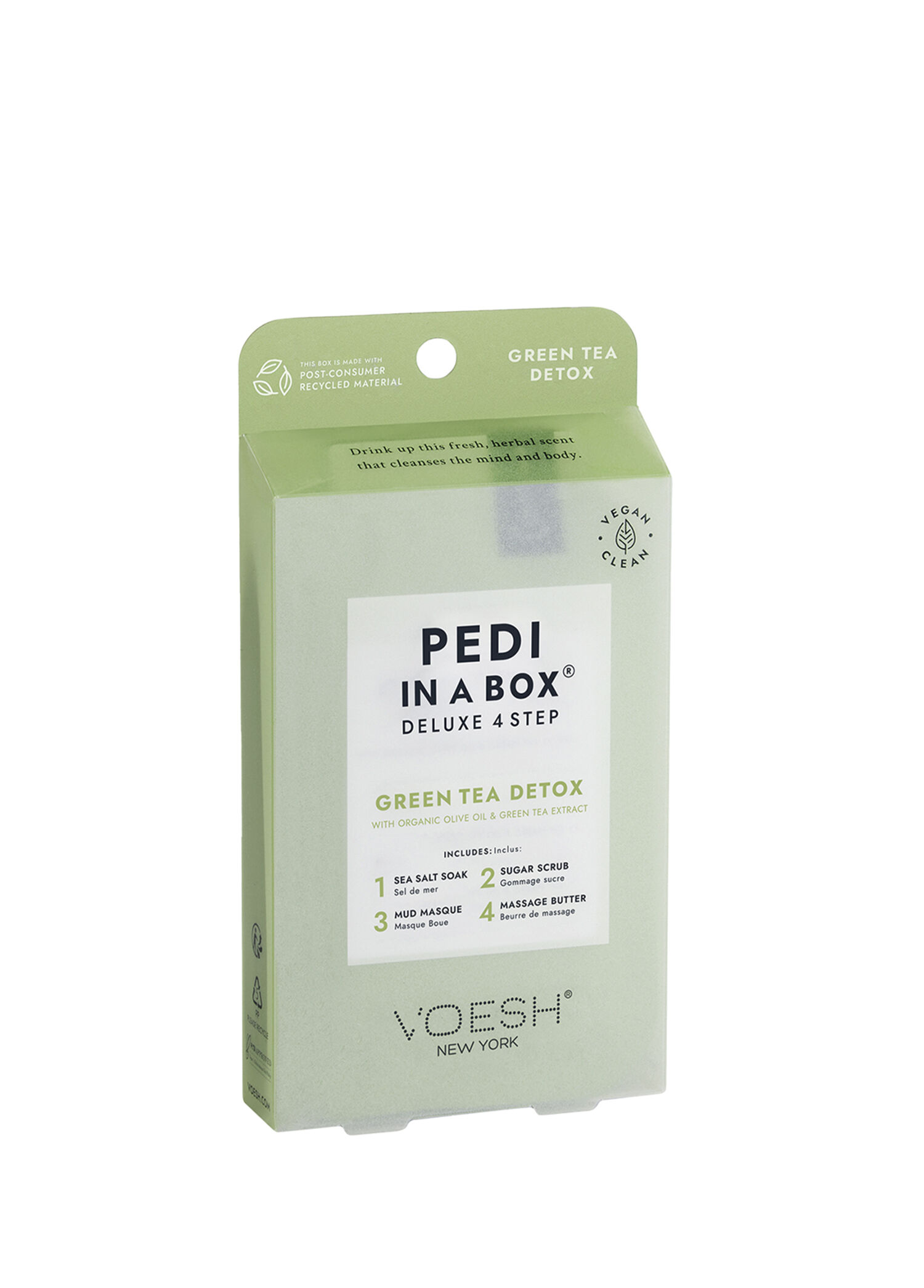 New York Pedi In A Box Deluxe Yeşil Çay Detox 4 Adımlı Pedikür Seti