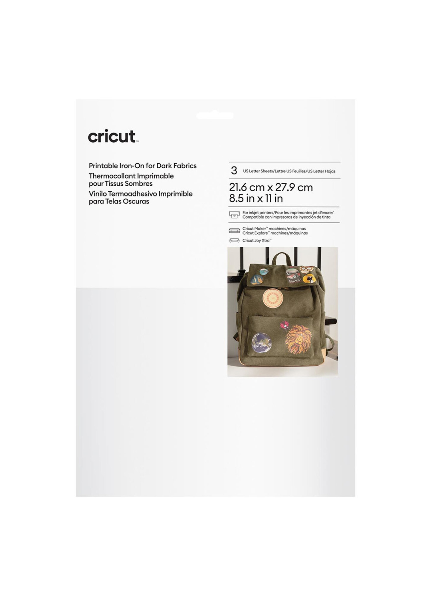 Cricut Iron On Printable Pages for Dark Fabrics