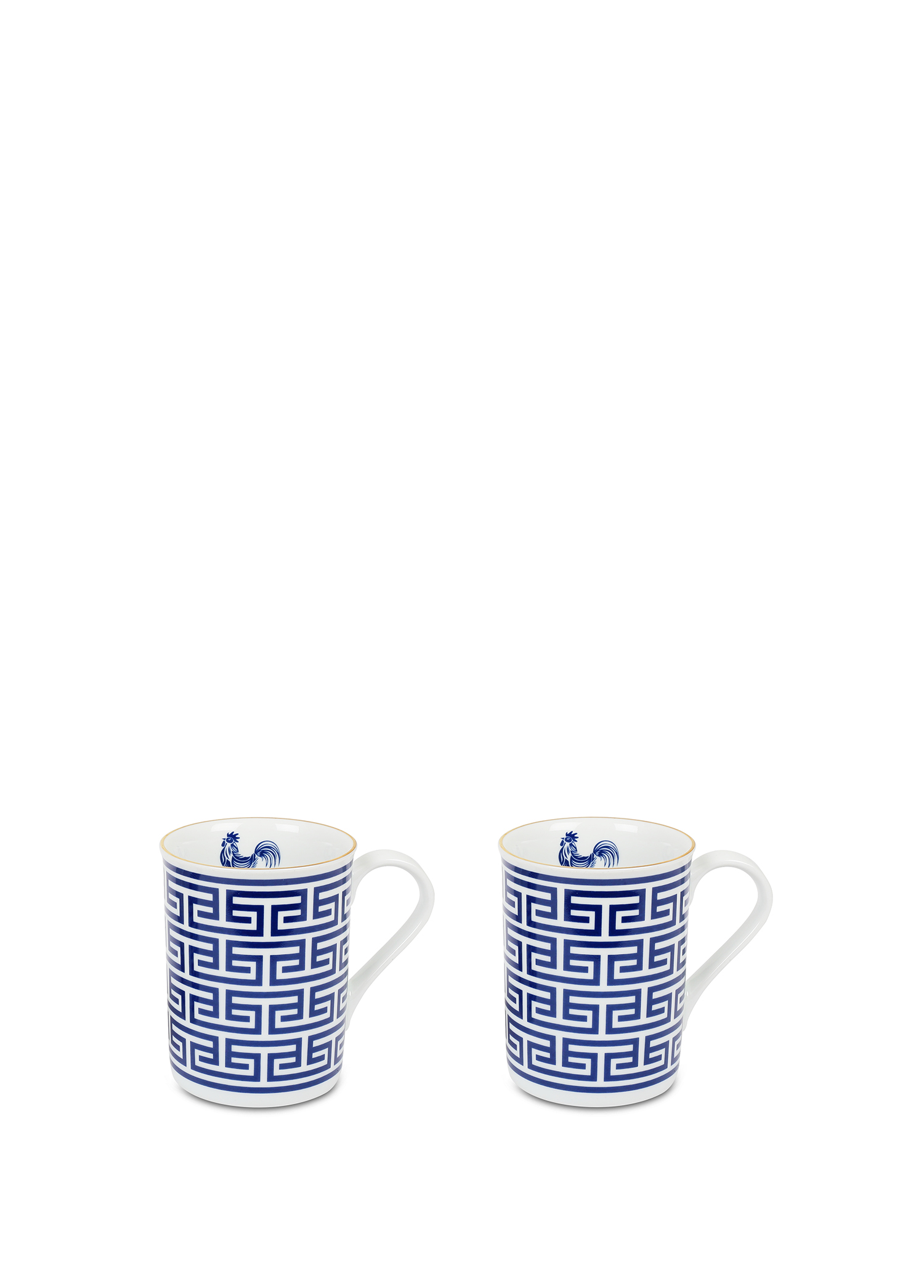 Lucky Rooster Collection Blue 2'li Kupa Set