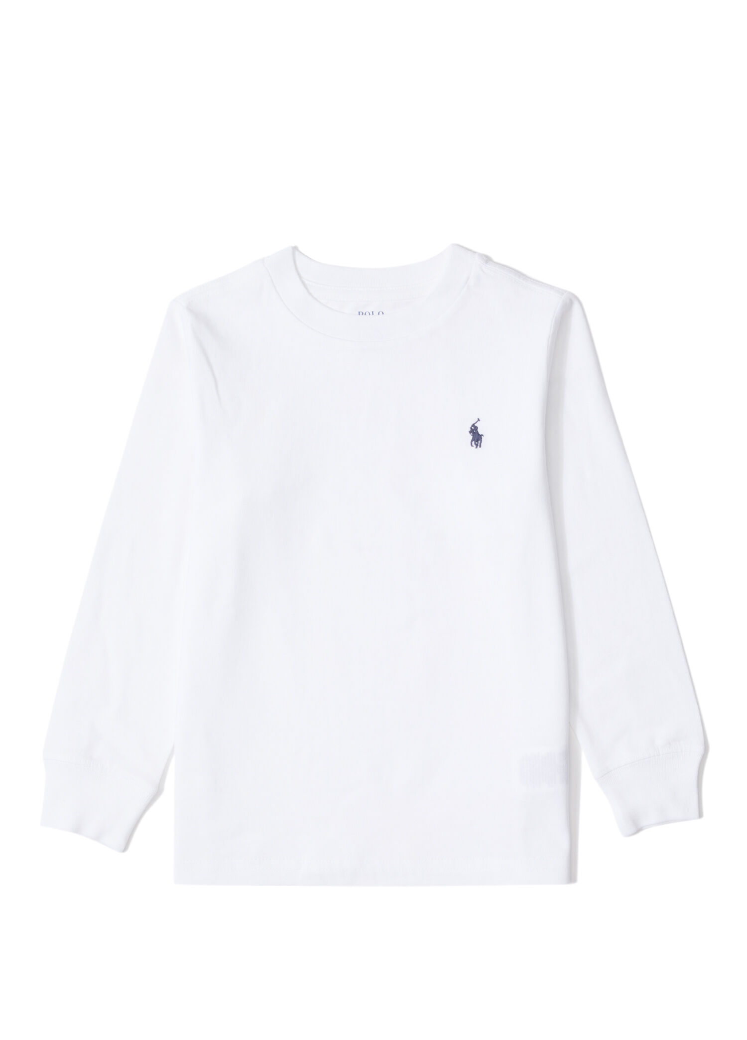 Beyaz Logolu Erkek Çocuk Uzun Kollu T-shirt