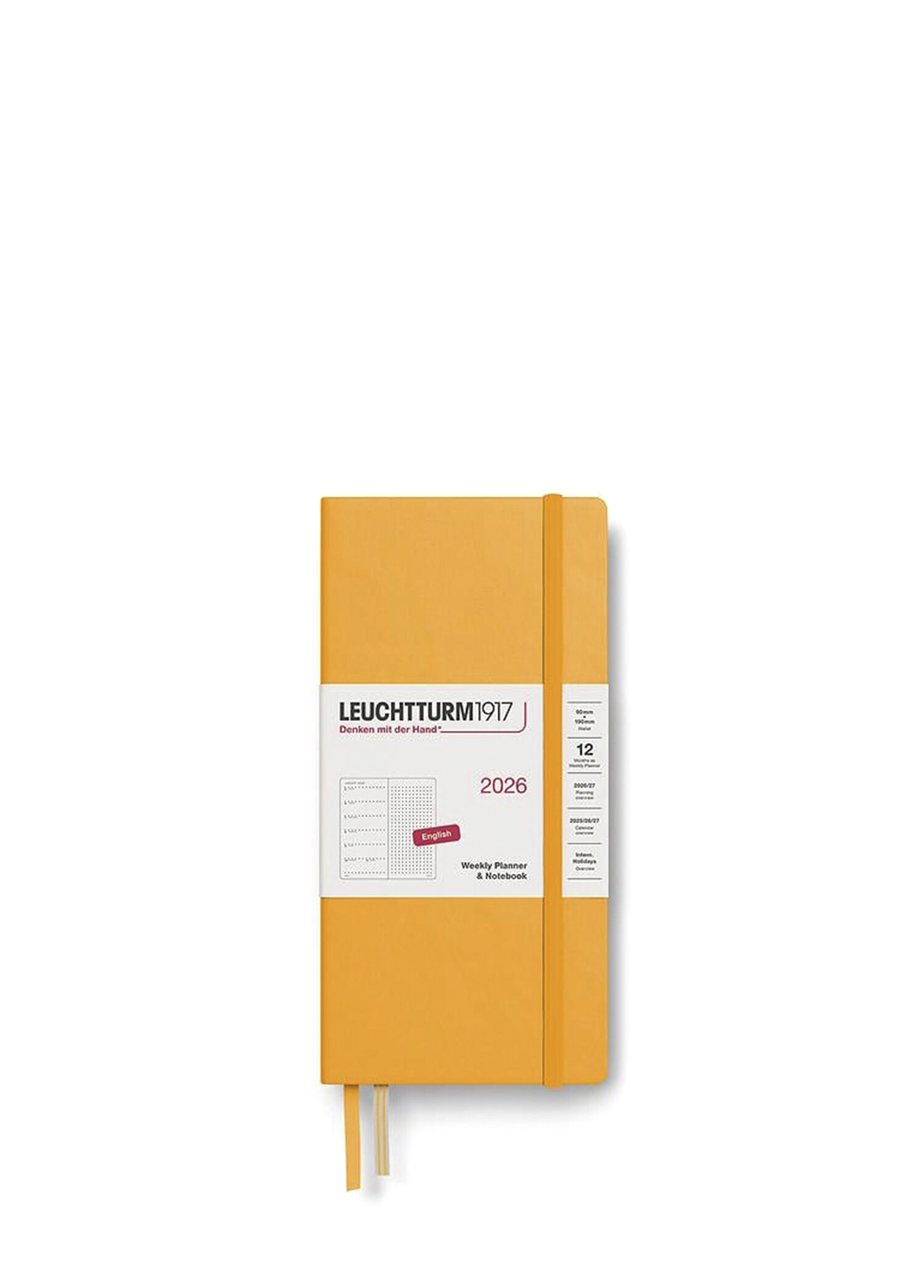 Rising Sun İngilizce Defter Noktalı Wallet 2026 B6+ x A6 Weekly Planner ve Ajanda 372880
