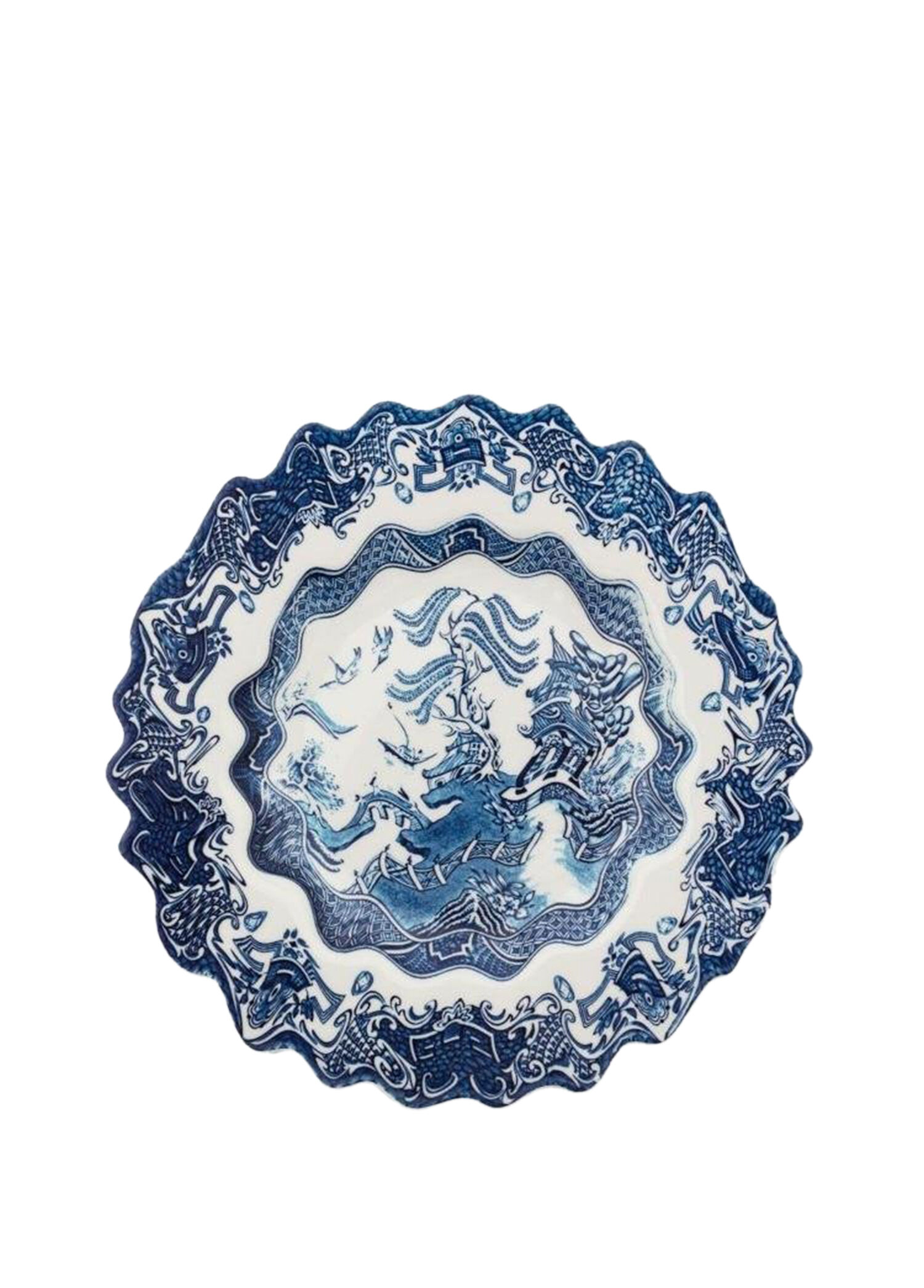Diesel Willow Ware Renkli Porselen Tatlı Tabağı 21 cm