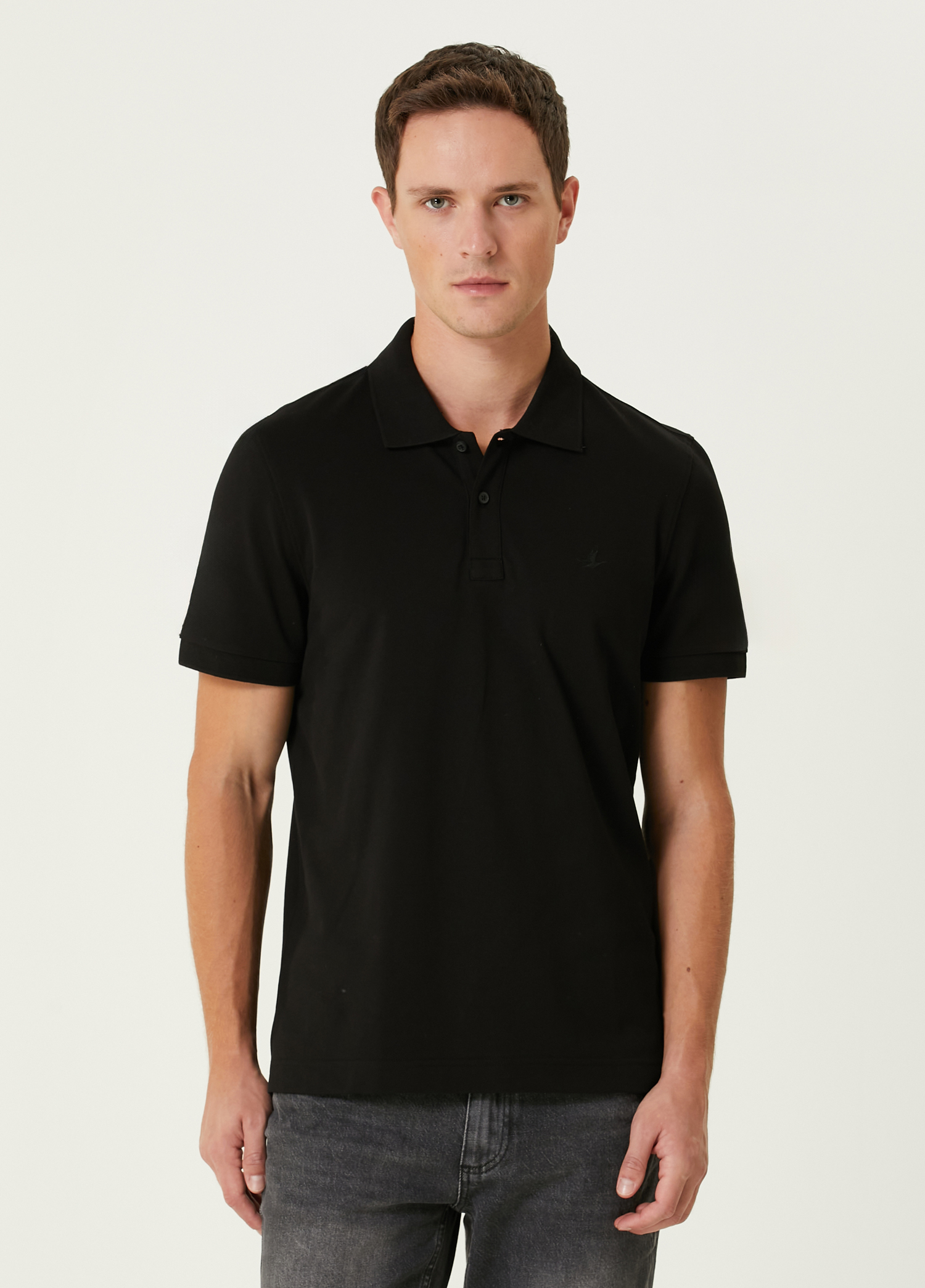 Siyah Polo Yaka T-shirt