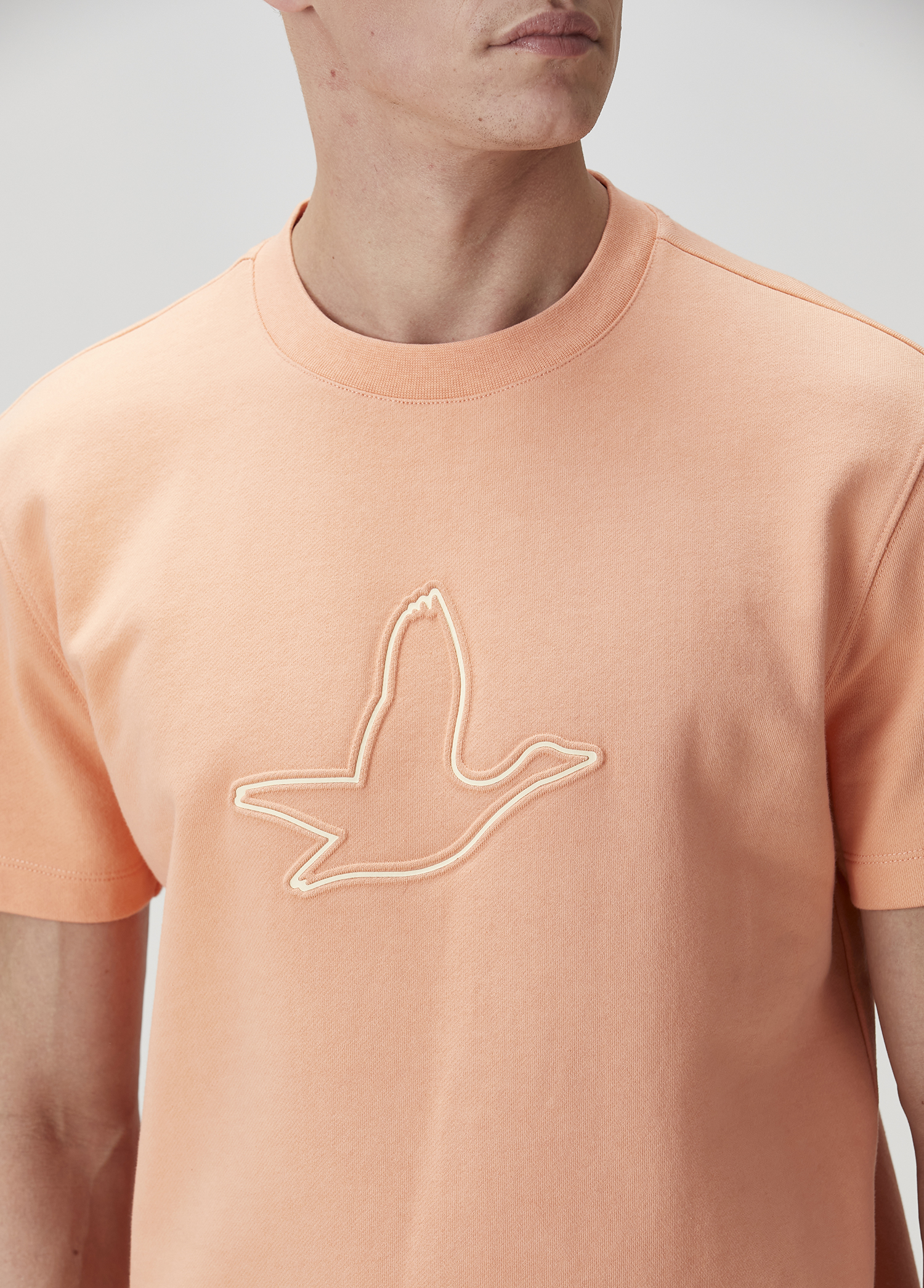 Kayısı Kontrast Baskı Detaylı T-shirt_5